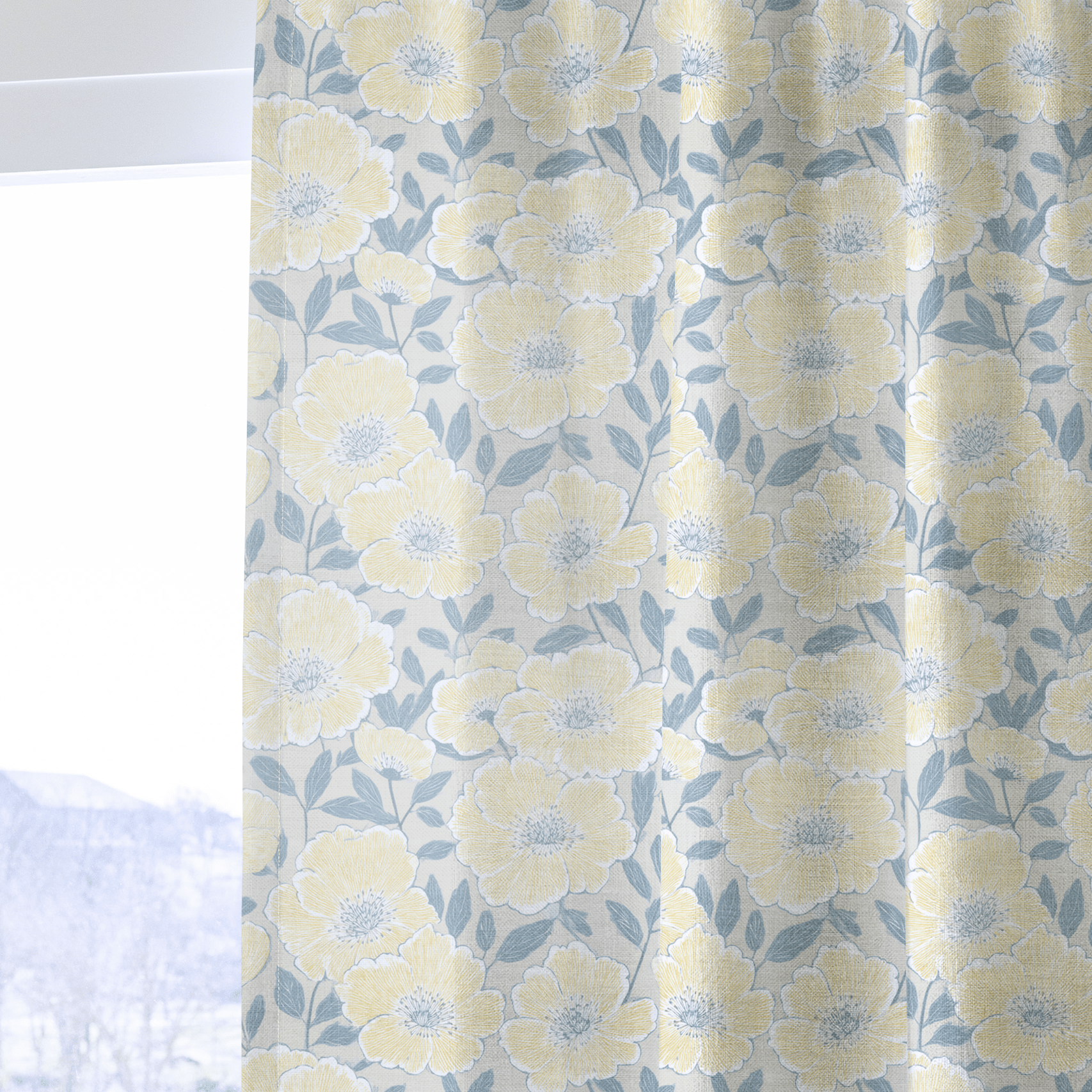Porchlight Flowers - Drapery - Lemon Park