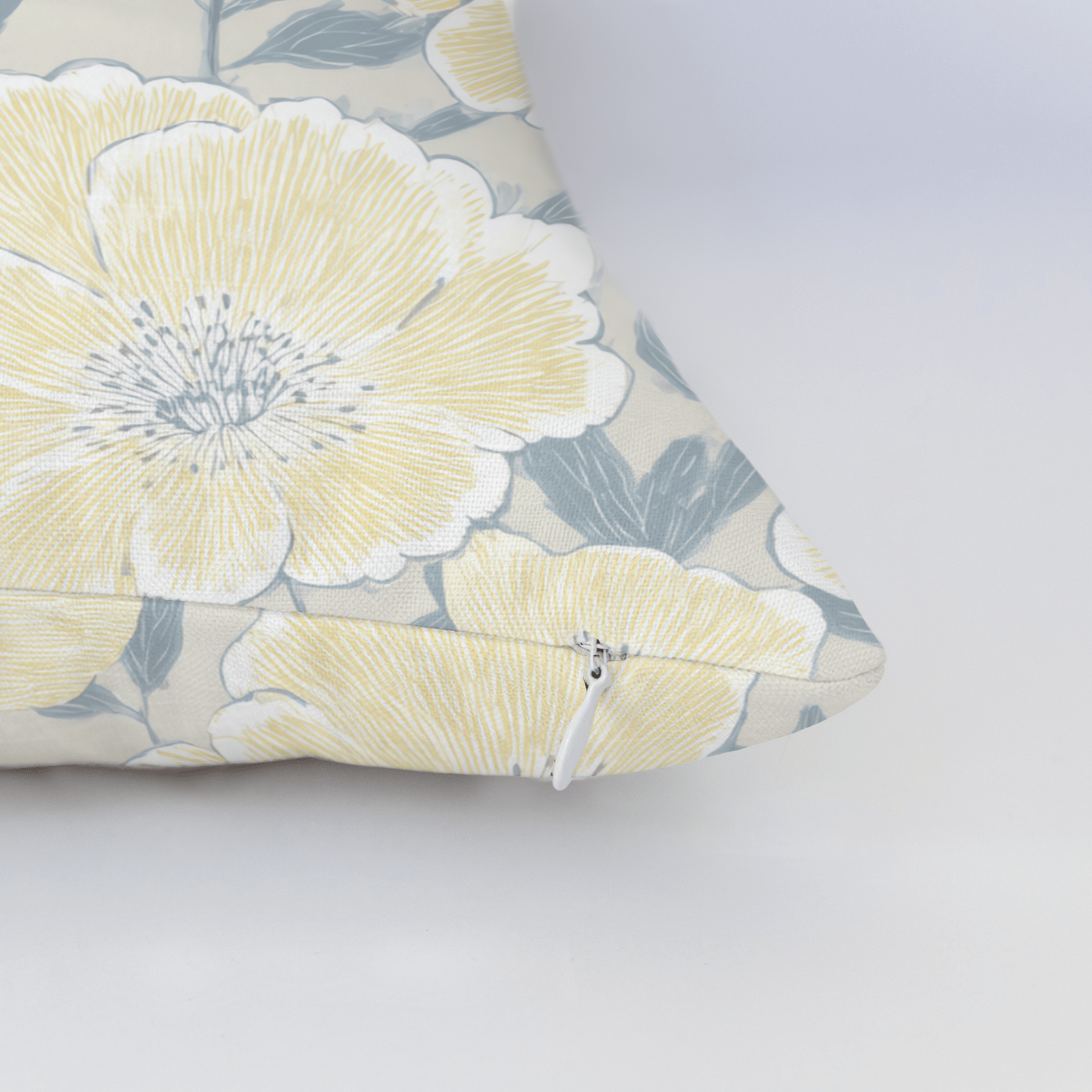Porchlight Flowers Throw Pillow - Lemon Park