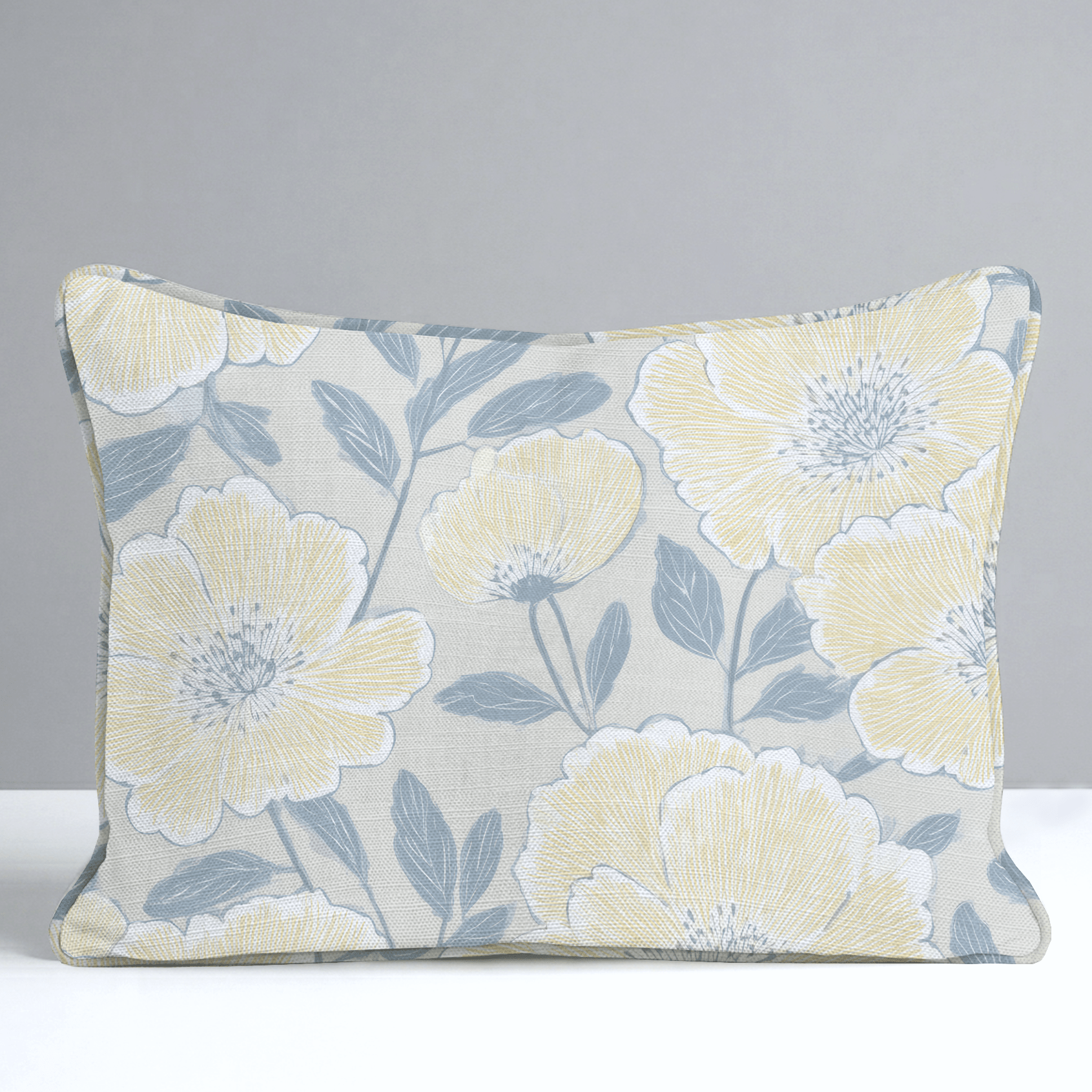 Porchlight Flowers Throw Pillow - Lemon Park