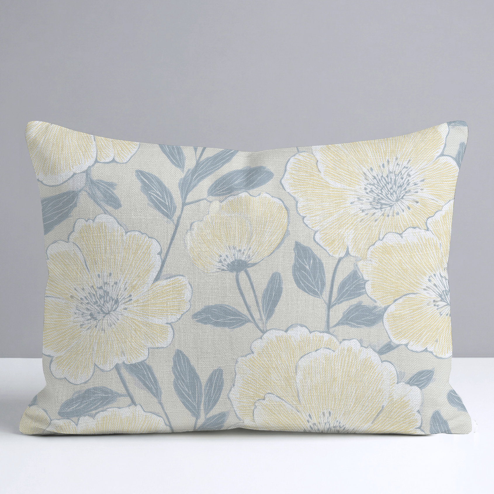 Porchlight Flowers Throw Pillow - Lemon Park