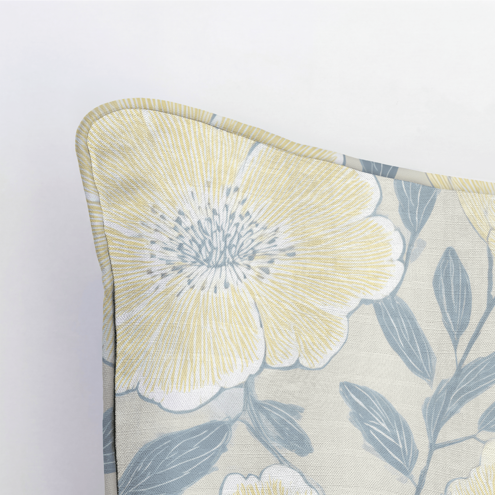 Porchlight Flowers Throw Pillow - Lemon Park