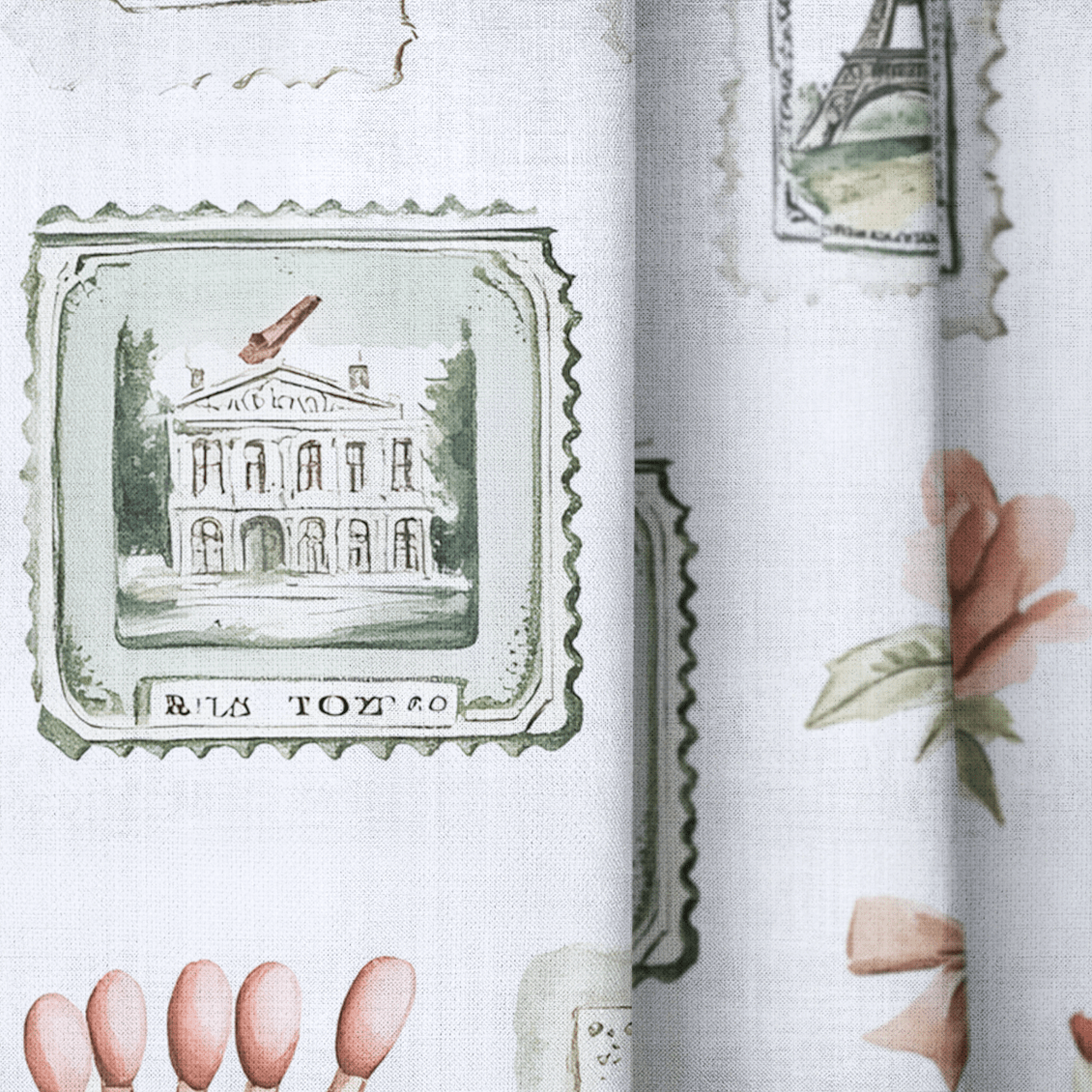 Postcards from Paris - Drapery - Lemon Park