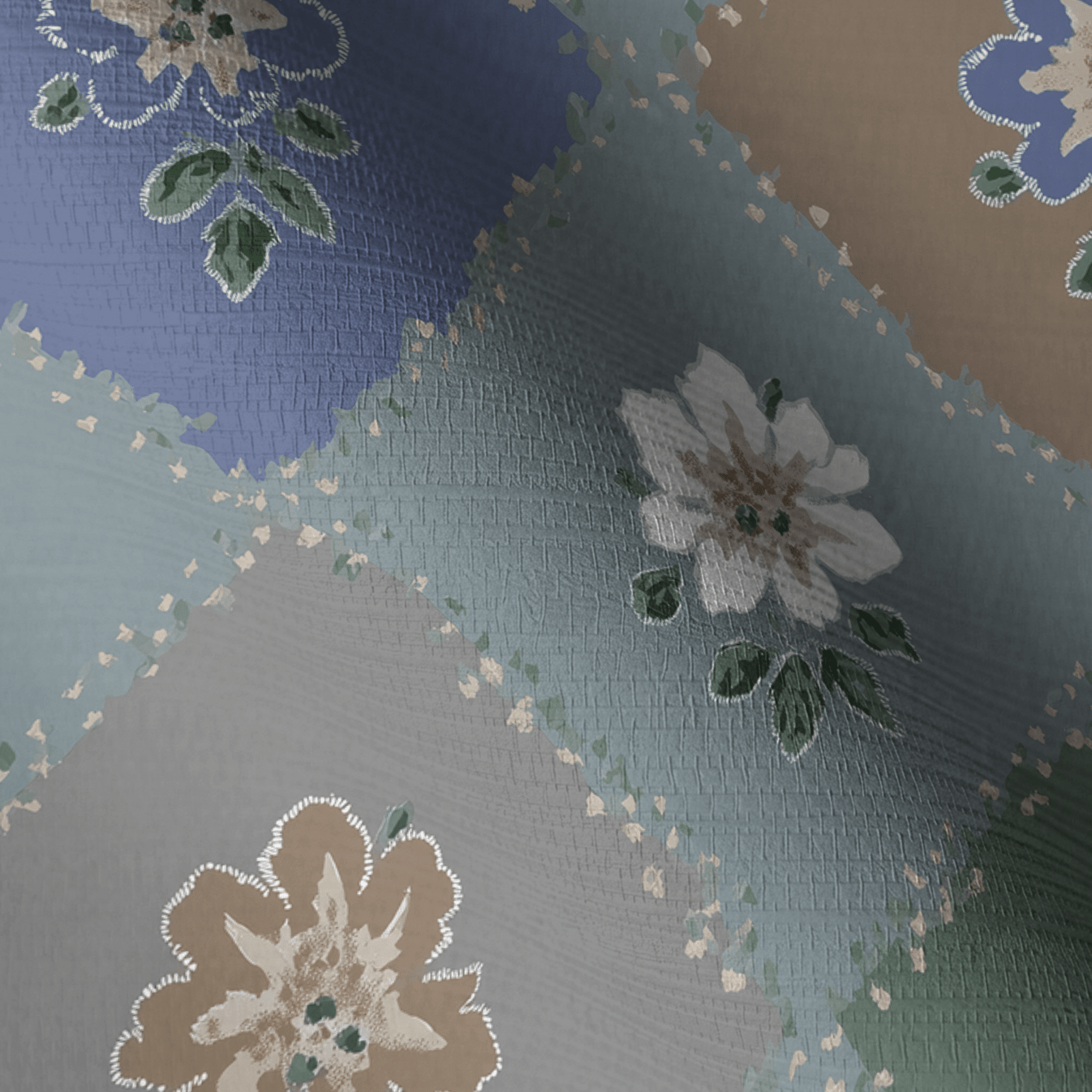 Posy Patch Faux Grasscloth Wallpaper - Lemon Park