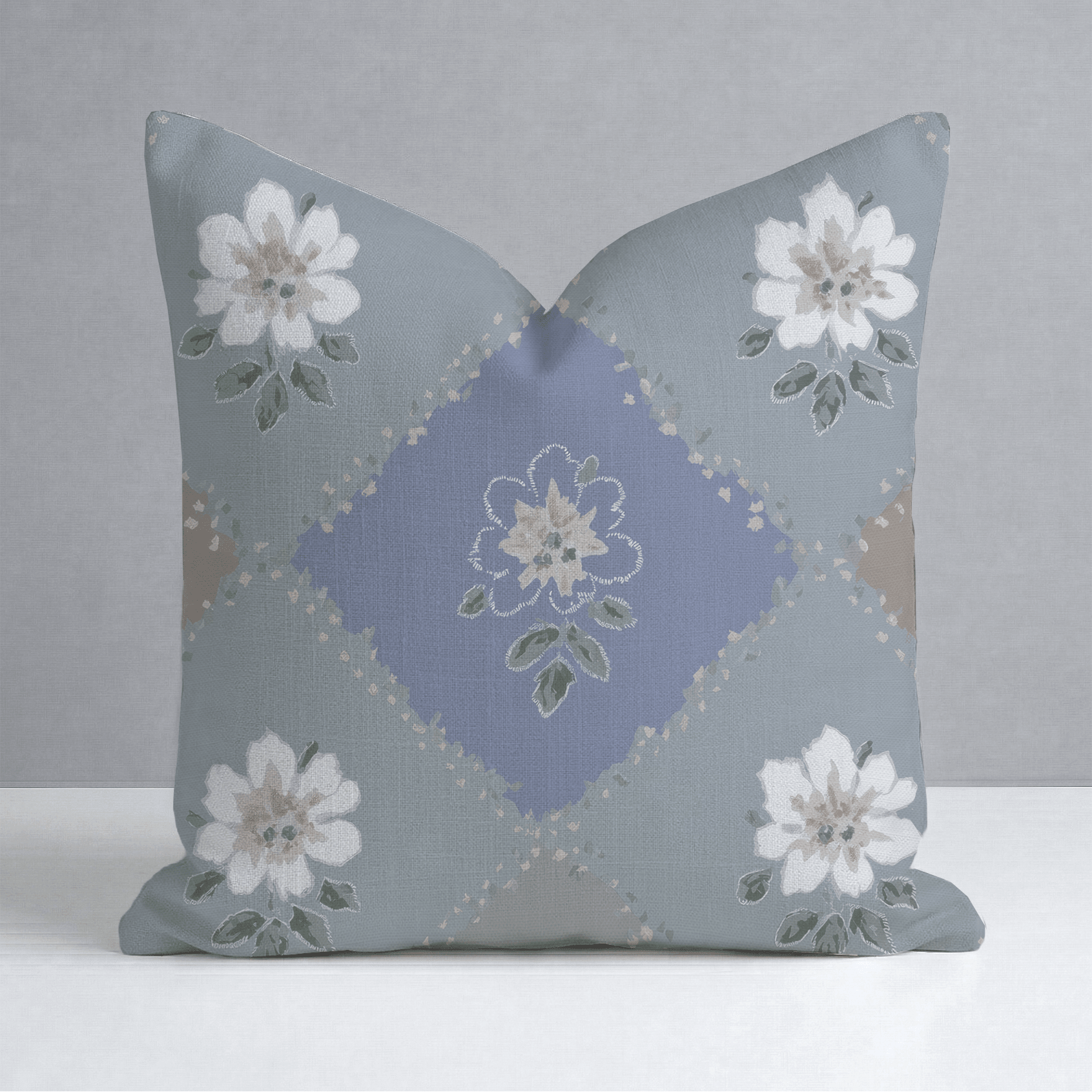 Posy Patch Throw Pillow - Lemon Park