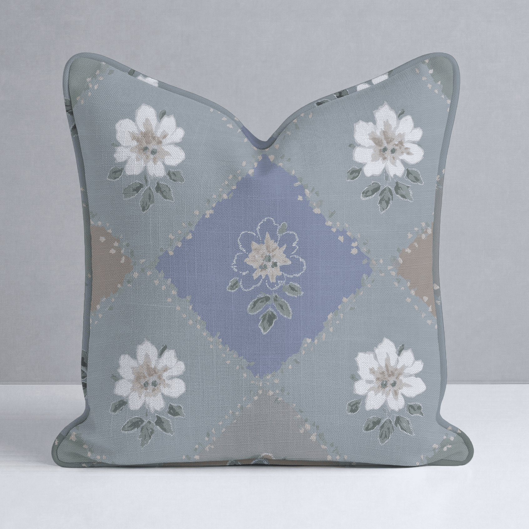 Posy Patch Throw Pillow - Lemon Park