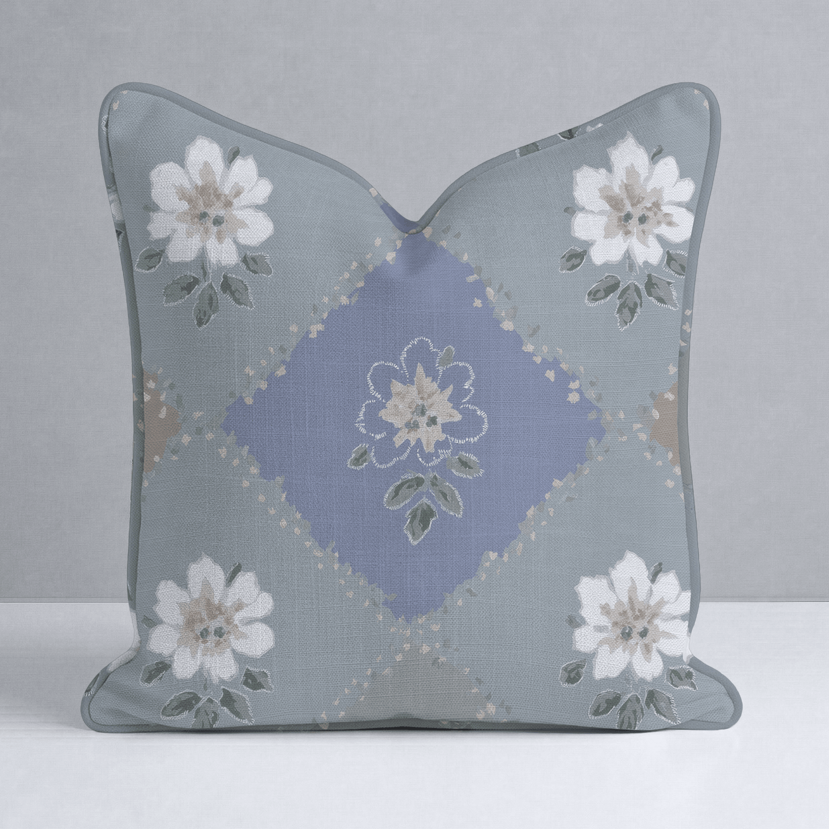 Posy Patch Throw Pillow - Lemon Park