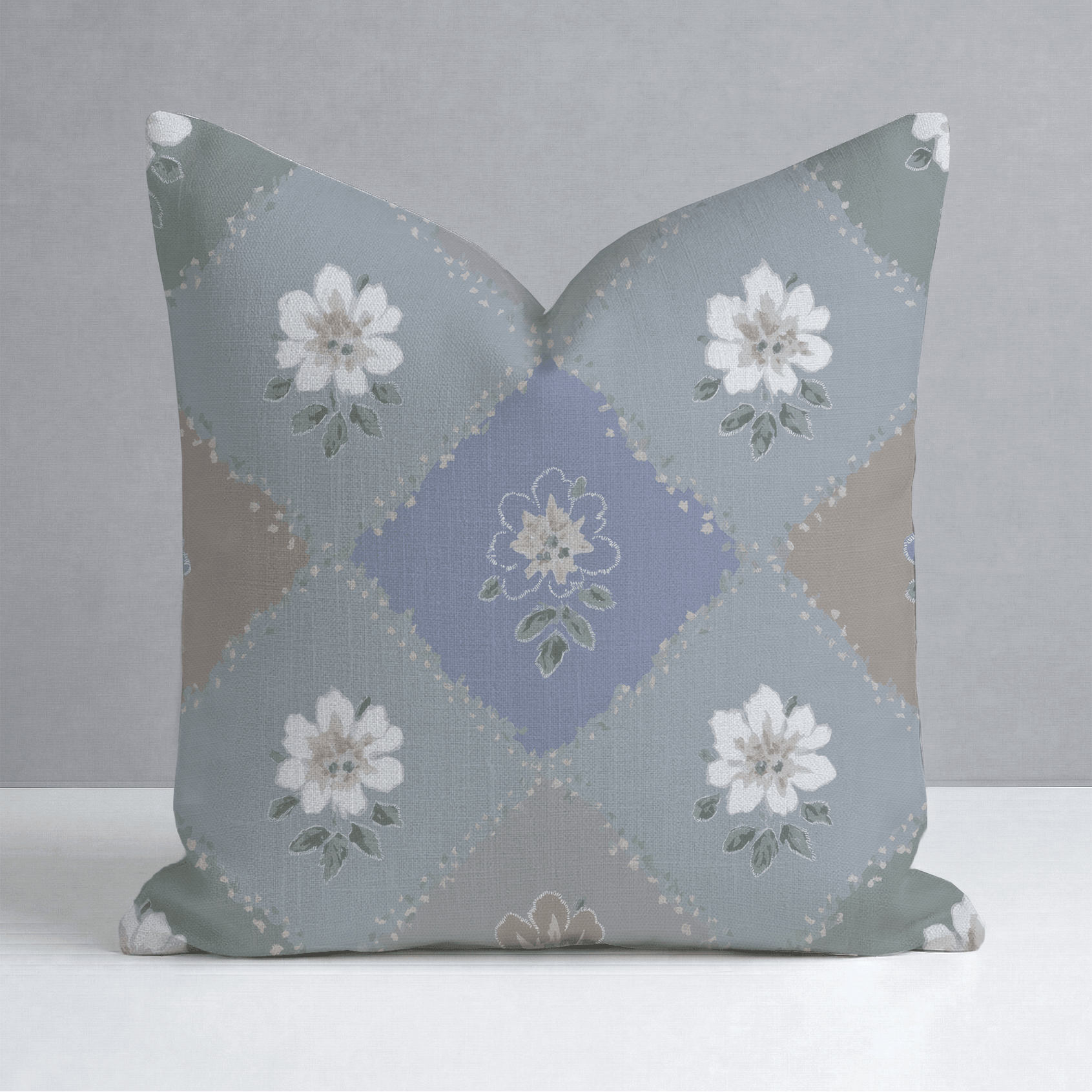 Posy Patch Throw Pillow - Lemon Park