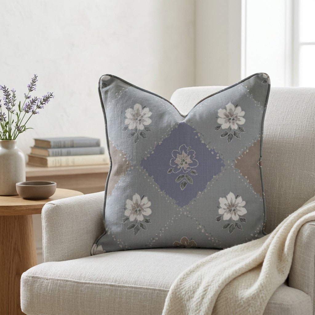 Posy Patch Throw Pillow - Lemon Park