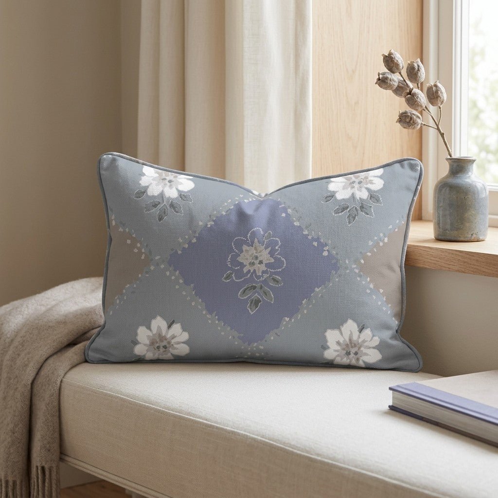 Posy Patch Throw Pillow - Lemon Park