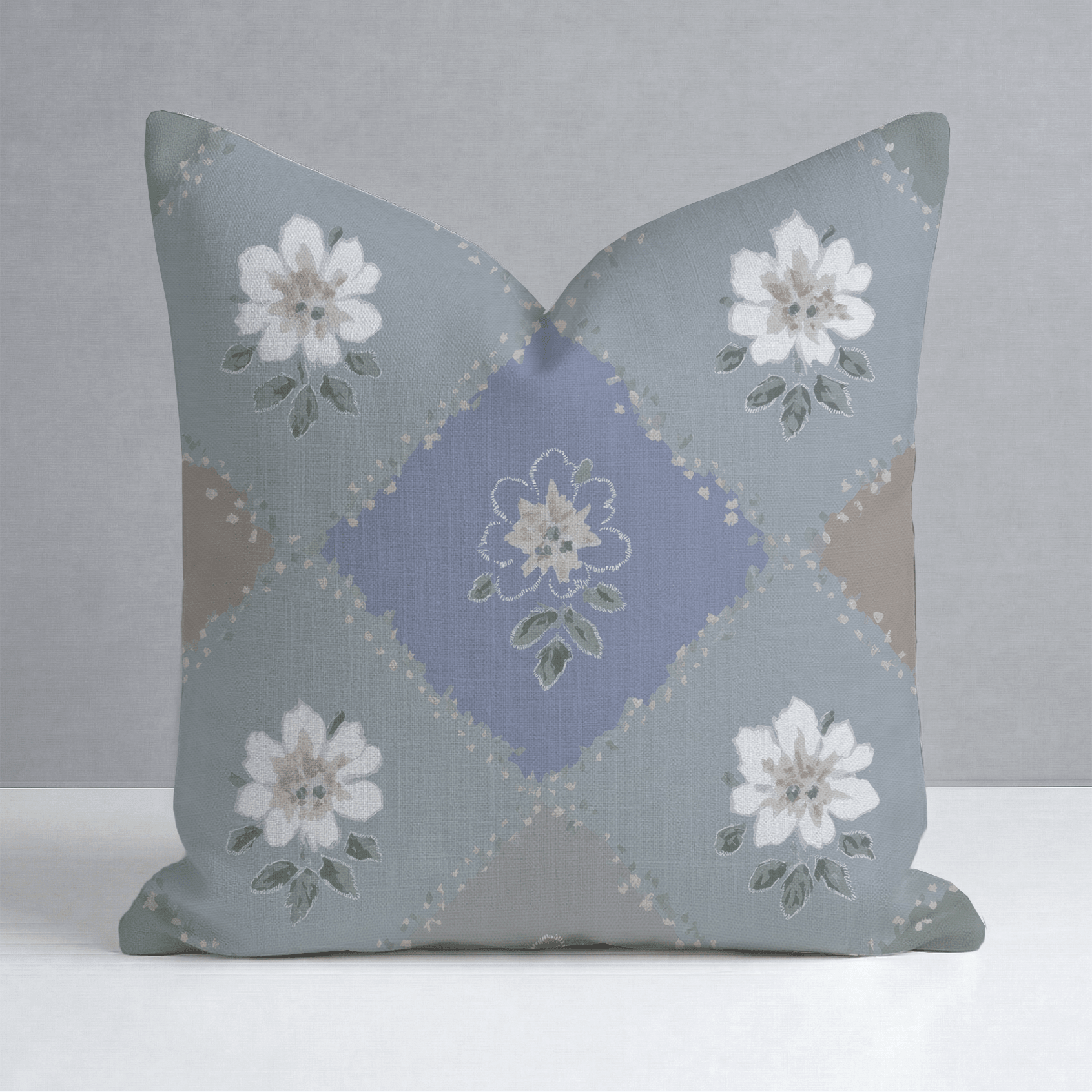 Posy Patch Throw Pillow - Lemon Park
