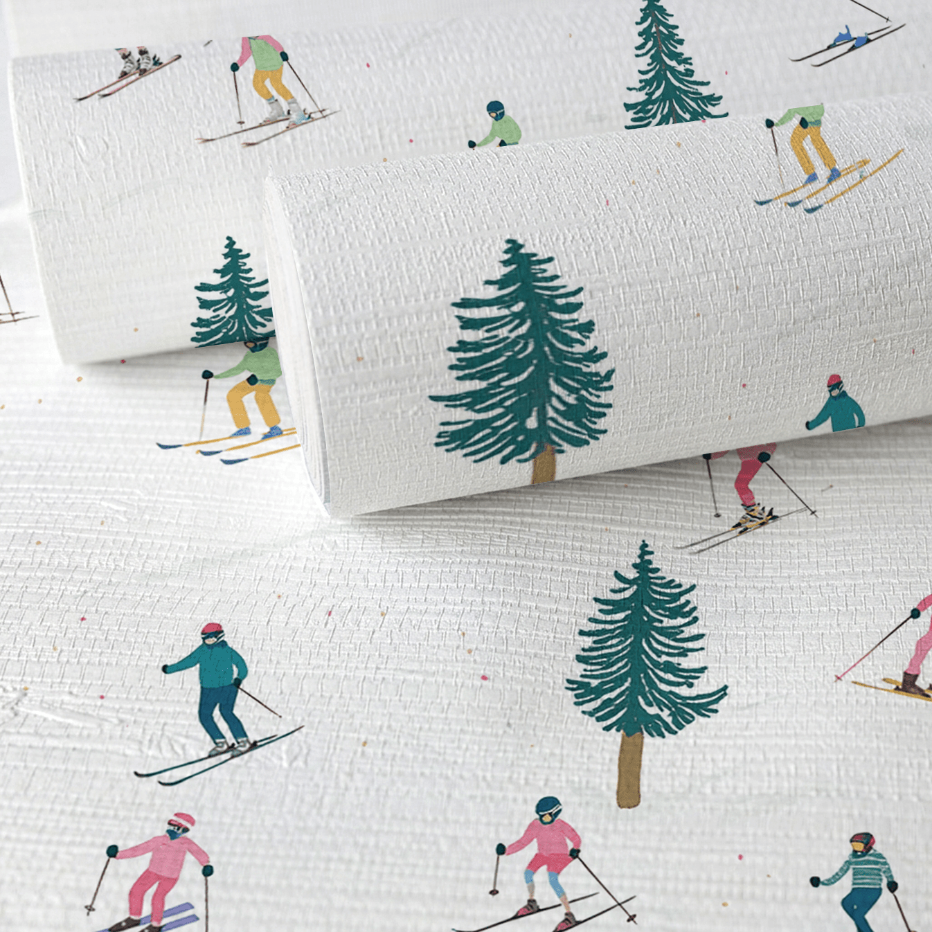 Powder Day Faux Grasscloth Wallpaper - Lemon Park