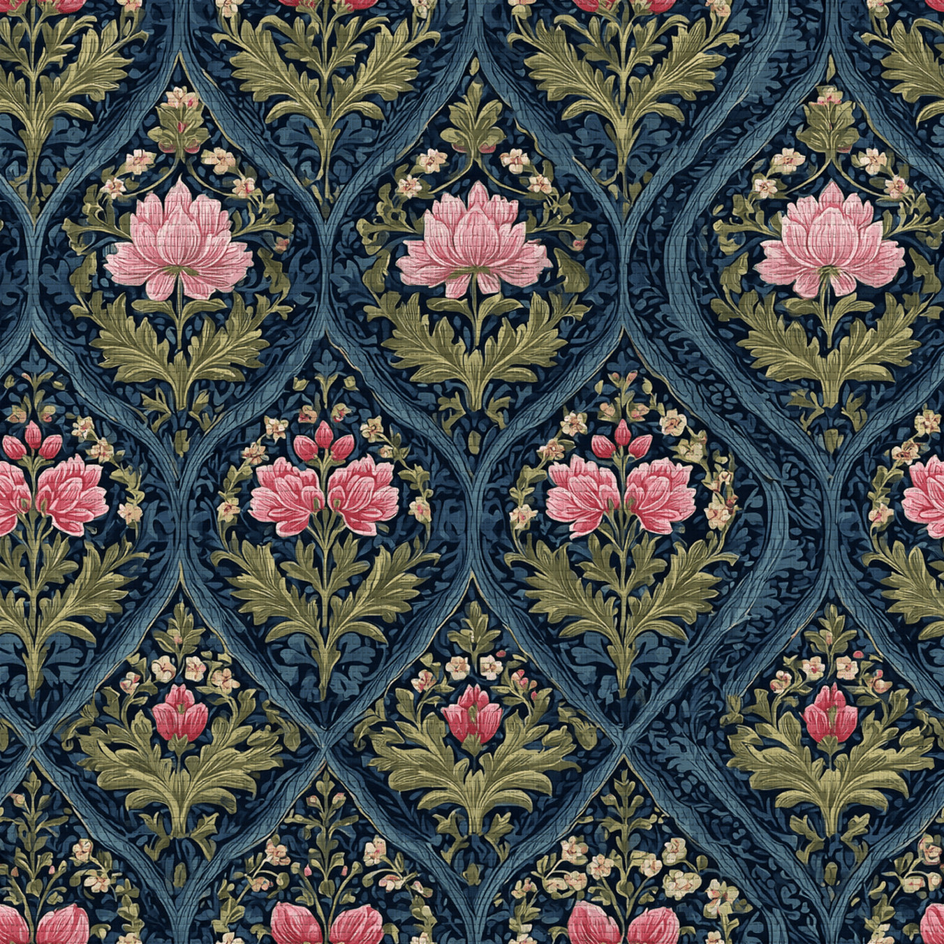 Prairie Poppy Faux Grasscloth Wallpaper - Lemon Park