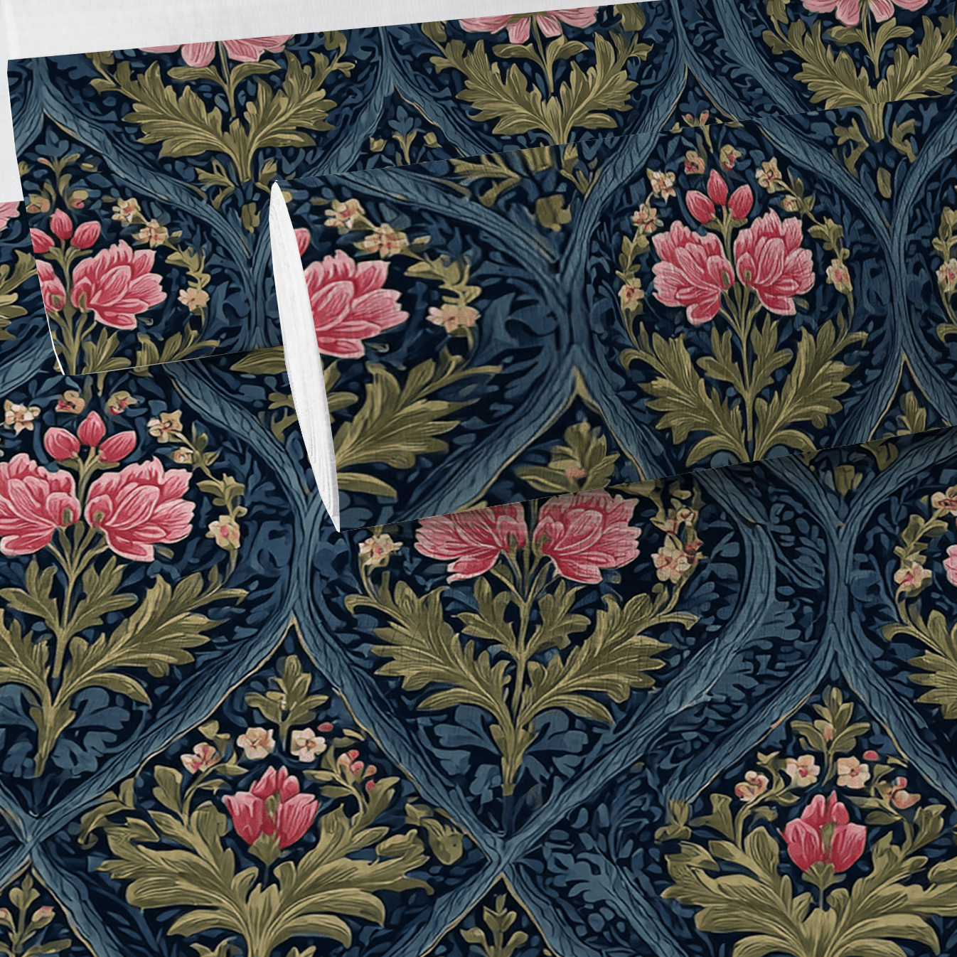 Prairie Poppy Faux Grasscloth Wallpaper - Lemon Park