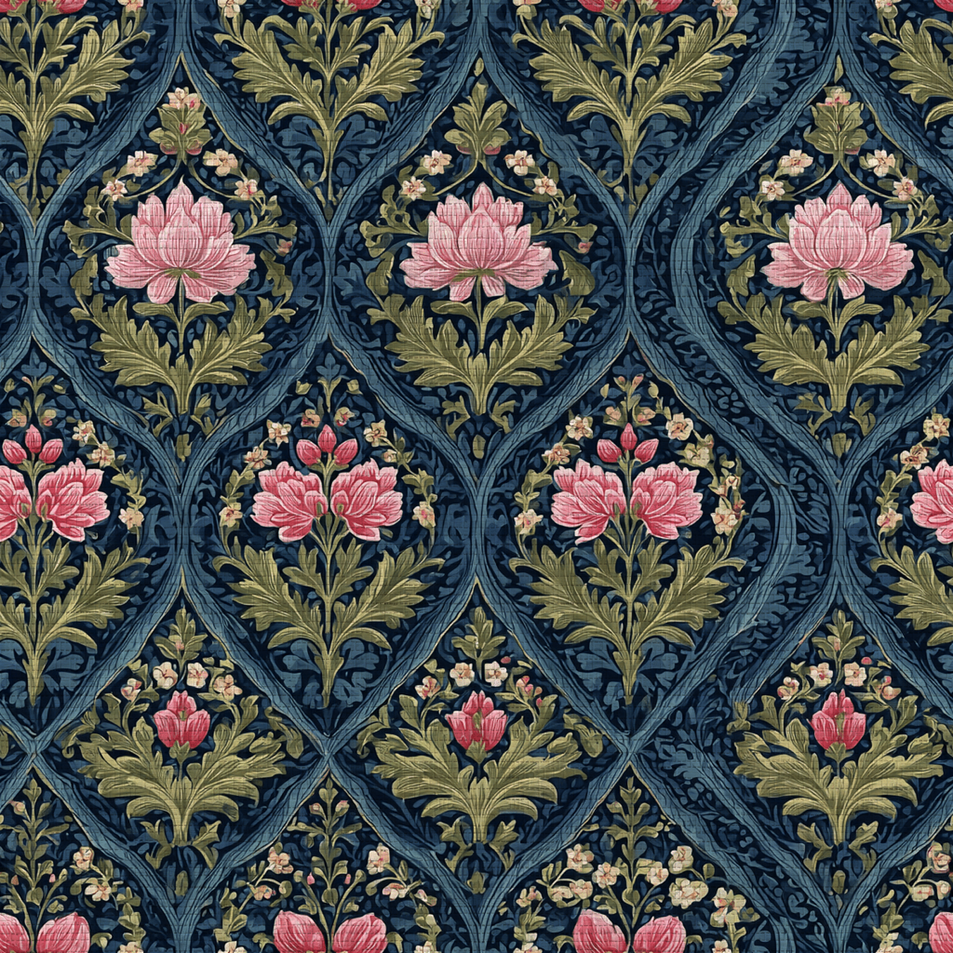 Prairie Poppy Faux Grasscloth Wallpaper