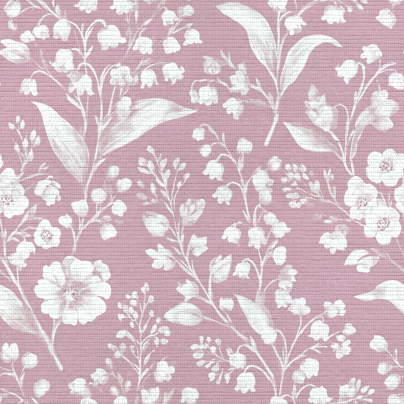 Pressed Petals Faux Grasscloth Wallpaper - Lemon Park