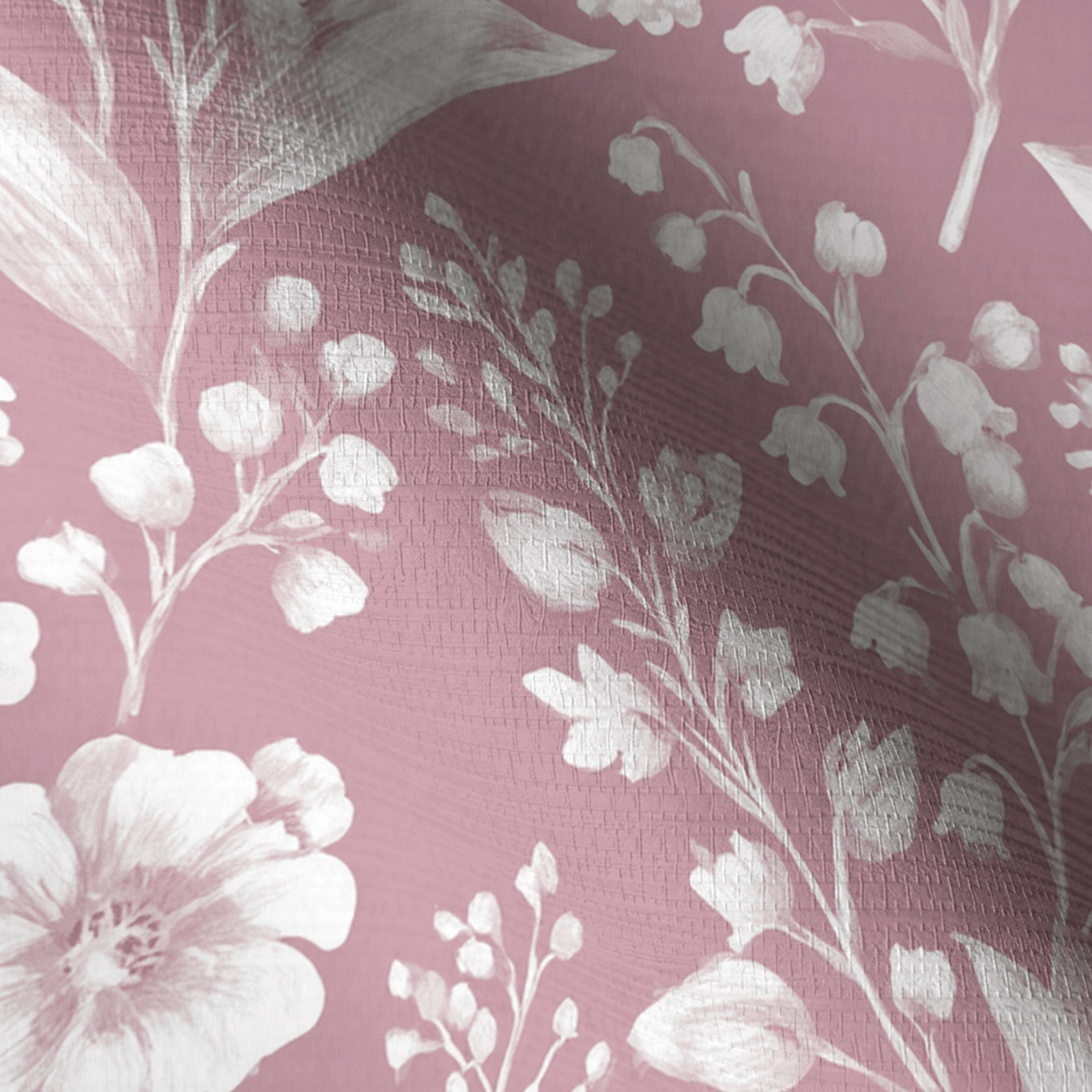 Pressed Petals Faux Grasscloth Wallpaper - Lemon Park