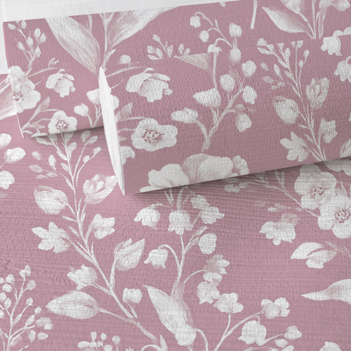 Pressed Petals Faux Grasscloth Wallpaper - Lemon Park