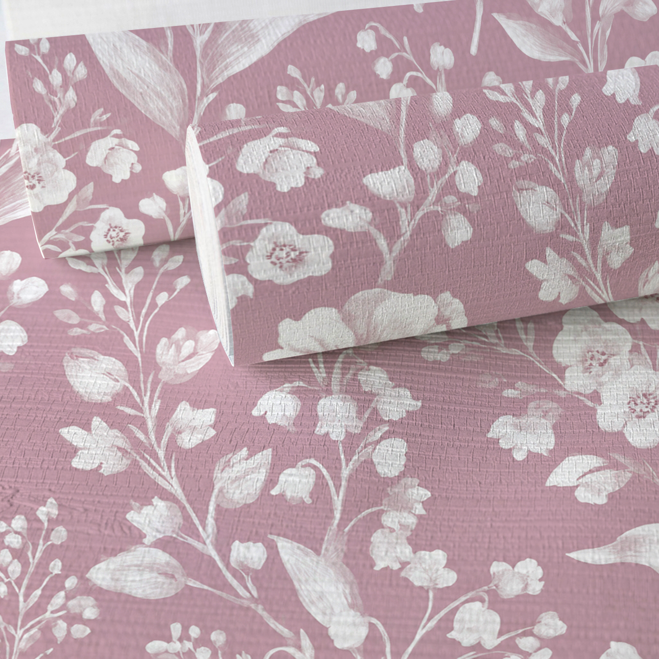 Pressed Petals Faux Grasscloth Wallpaper