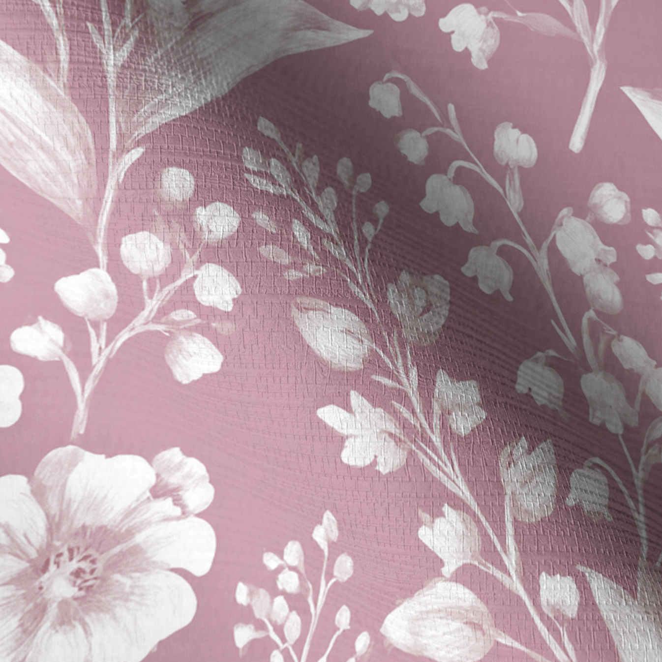 Pressed Petals Faux Grasscloth Wallpaper