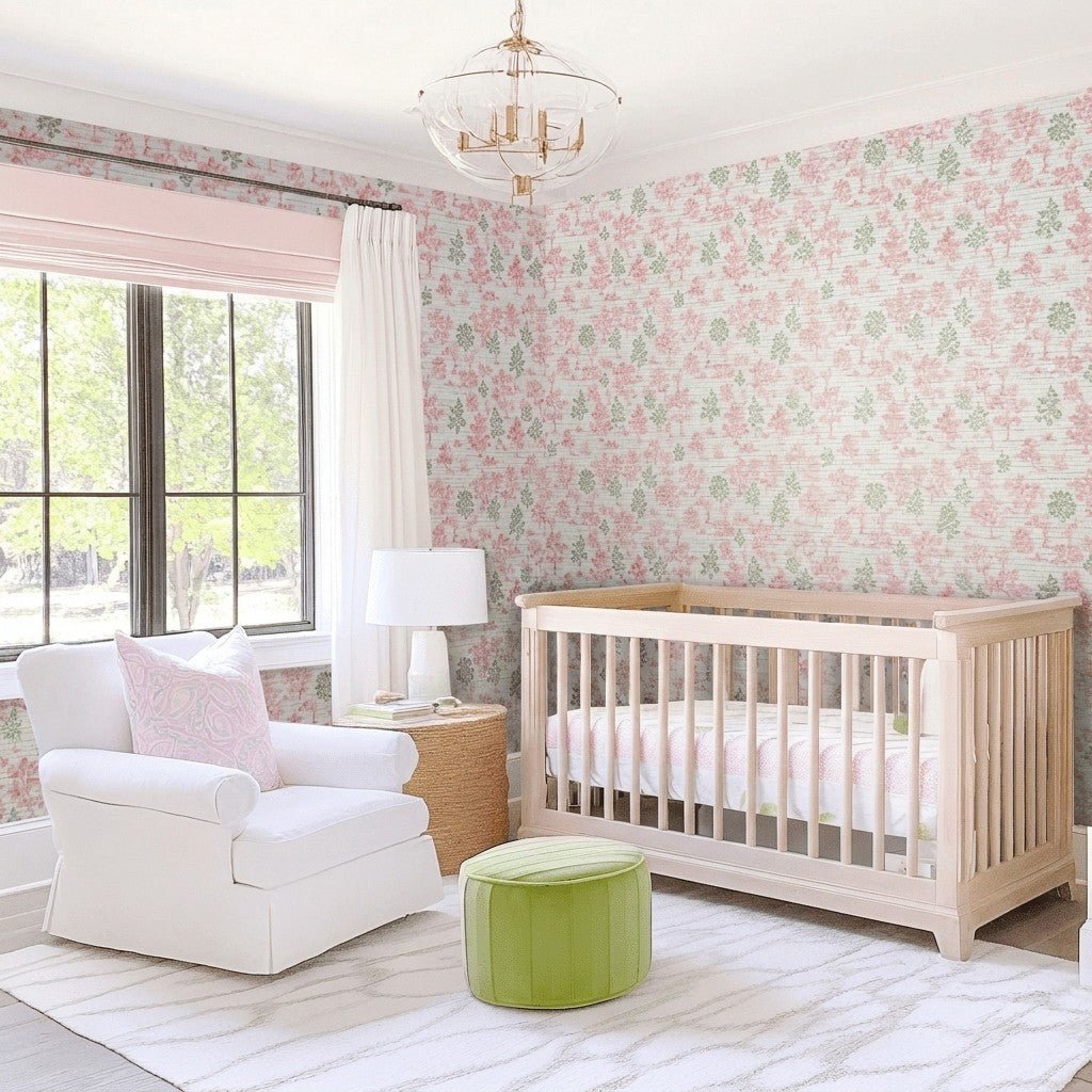 Primrose Faux Grasscloth Wallpaper - Lemon Park