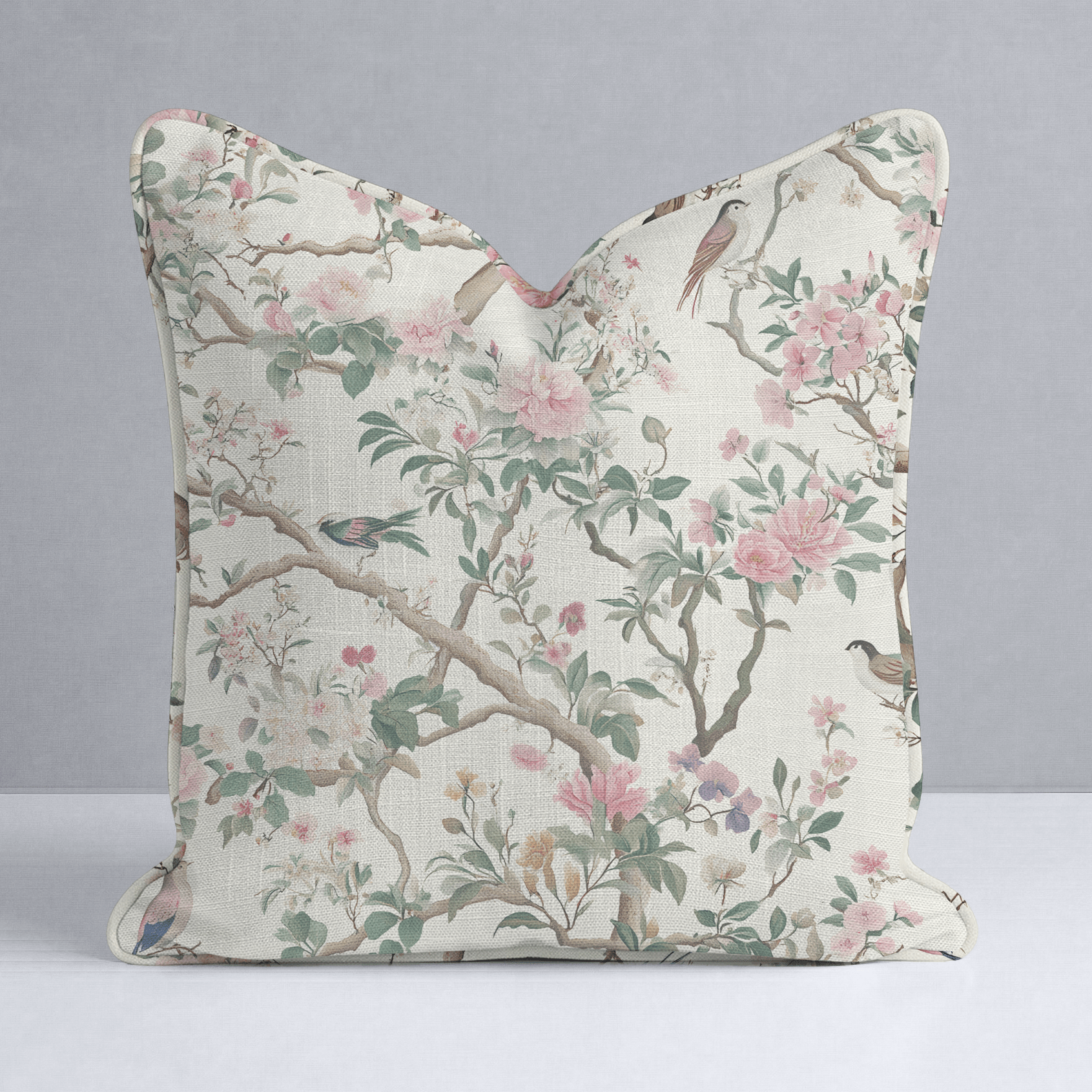 Quiet Bloom Throw Pillow - Lemon Park