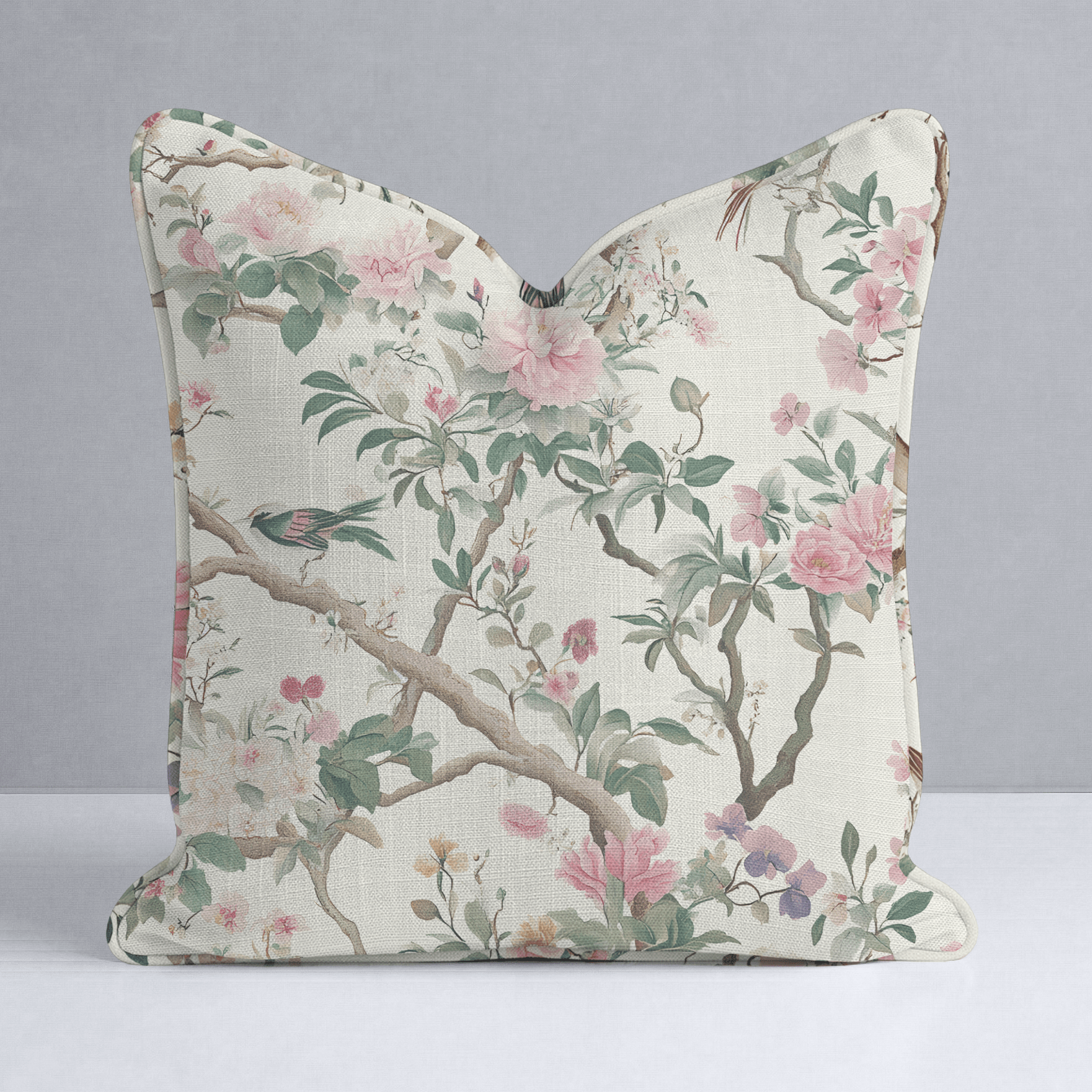 Quiet Bloom Throw Pillow - Lemon Park
