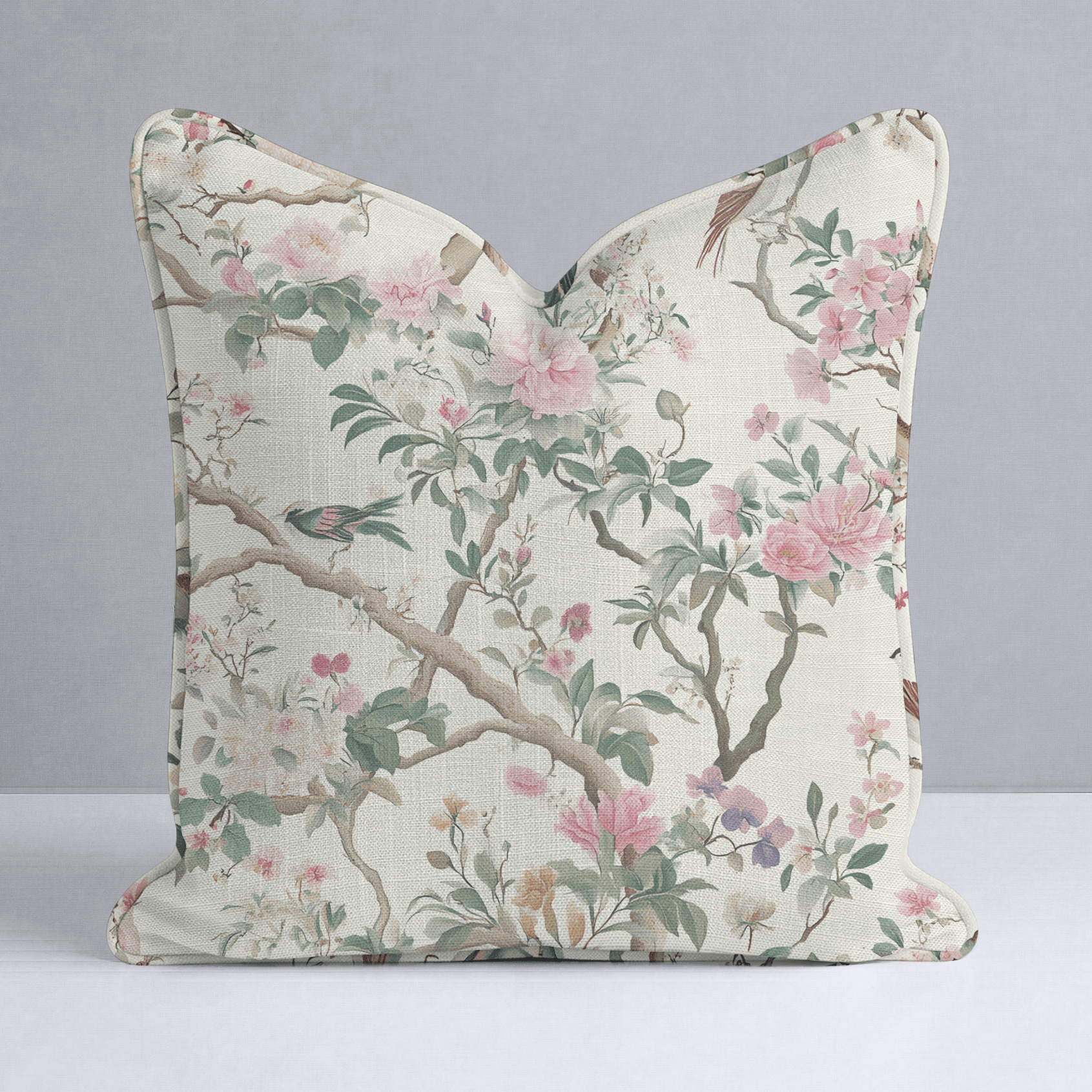 Quiet Bloom Throw Pillow - Lemon Park