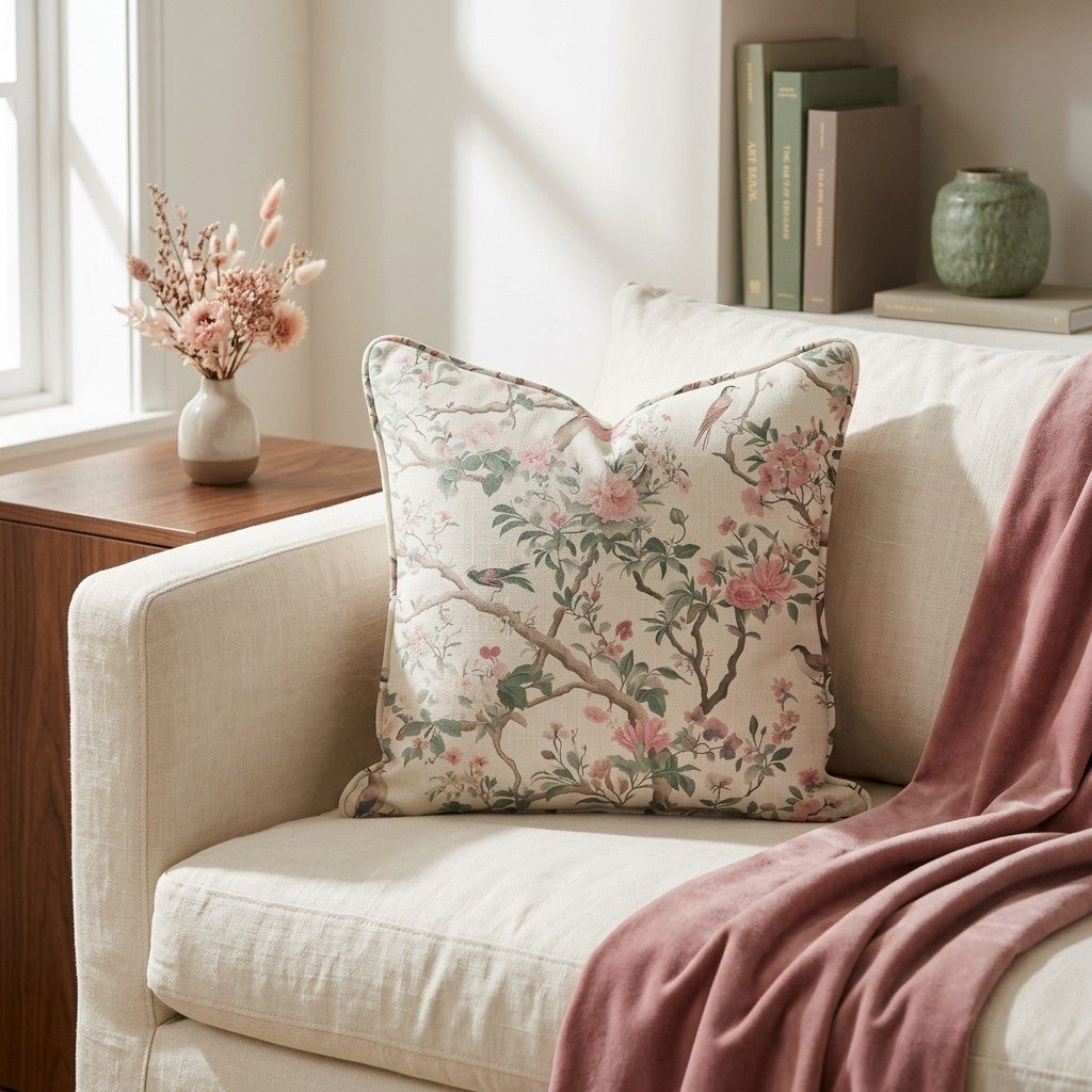 Quiet Bloom Throw Pillow - Lemon Park