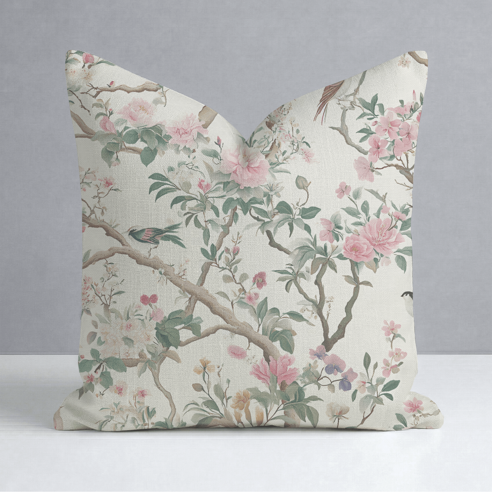 Quiet Bloom Throw Pillow - Lemon Park