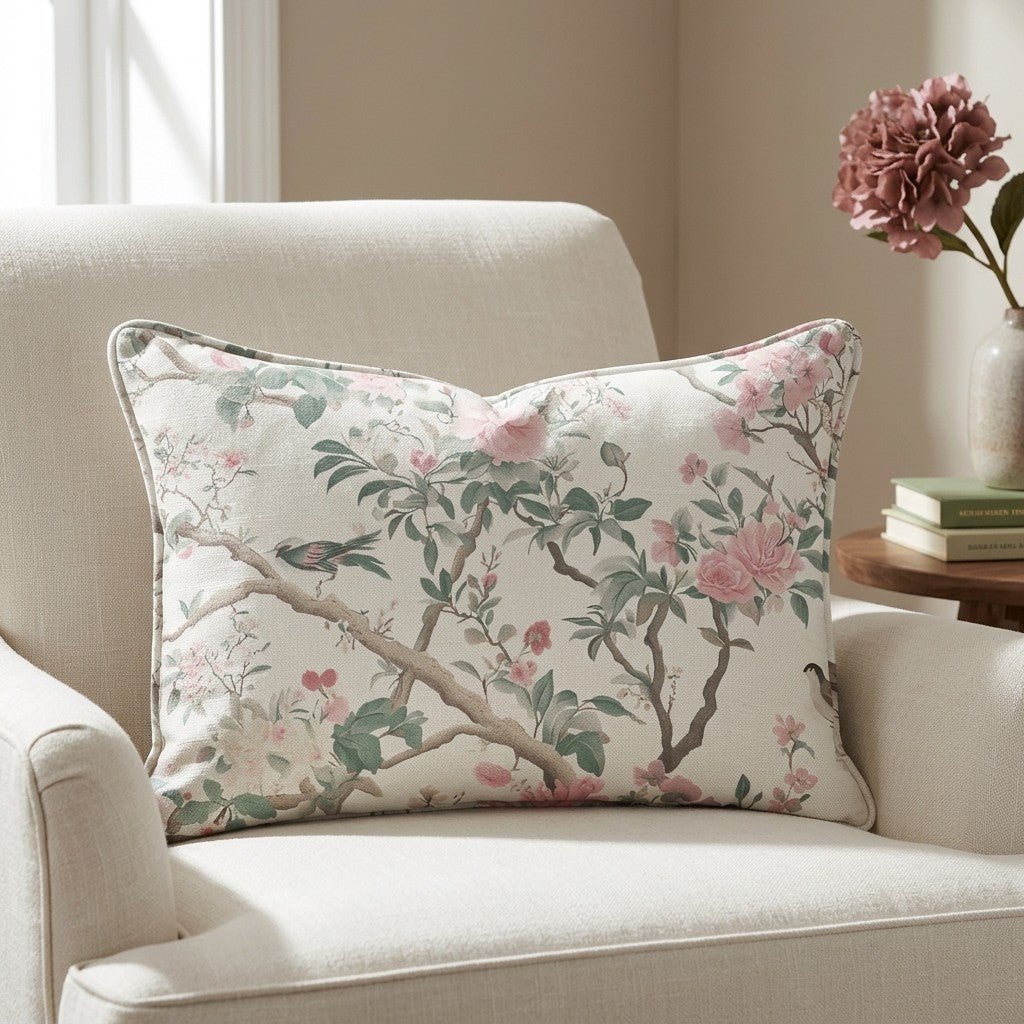 Quiet Bloom Throw Pillow - Lemon Park