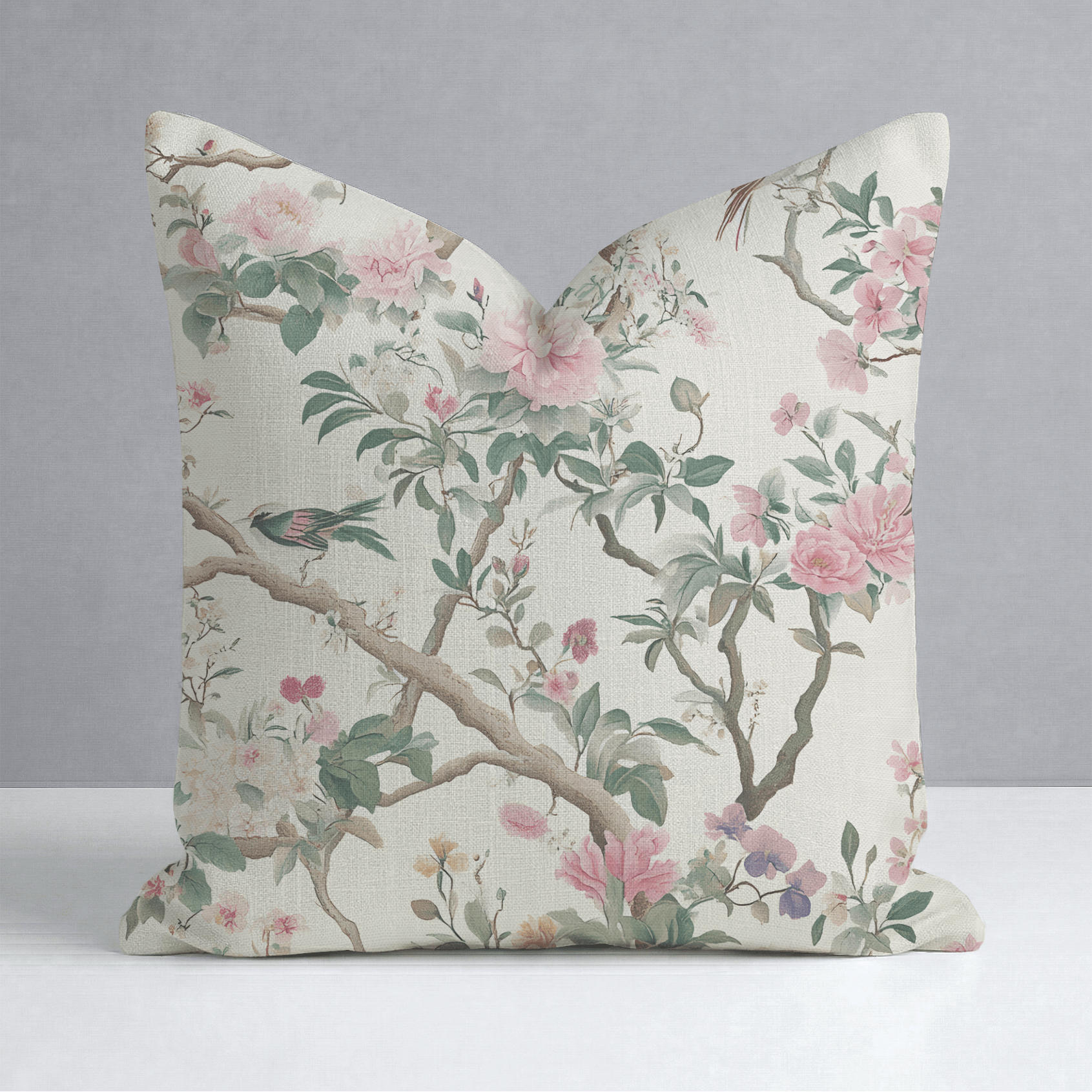 Quiet Bloom Throw Pillow - Lemon Park