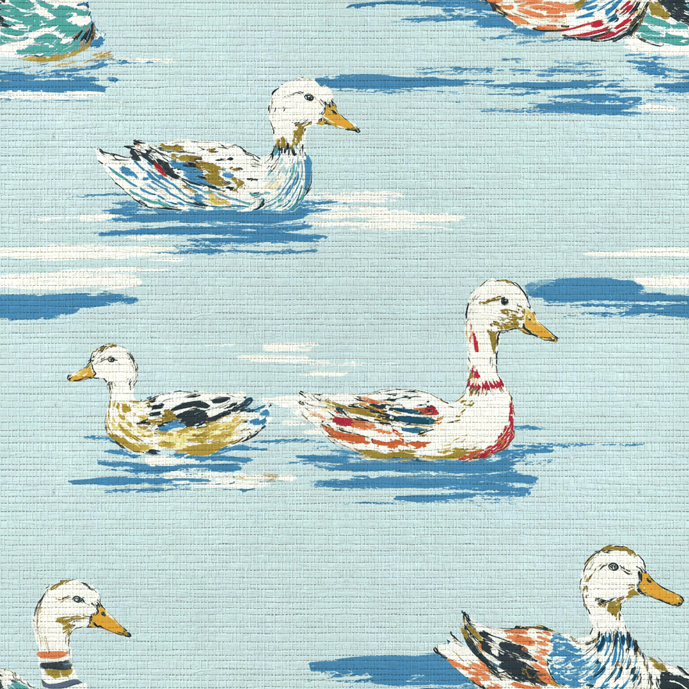 Quiet Waters Faux Grasscloth Wallpaper - Lemon Park