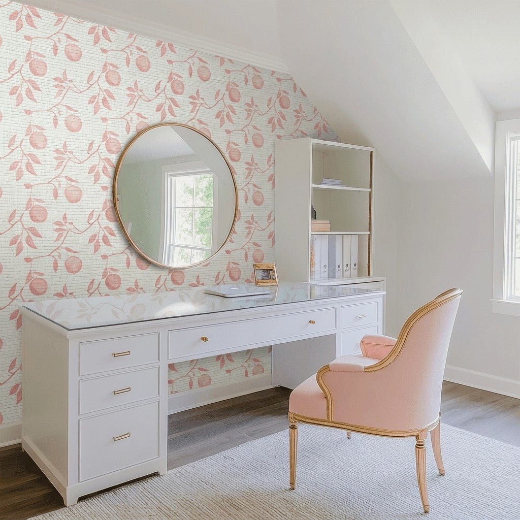 Rae Faux Grasscloth Wallpaper - Lemon Park
