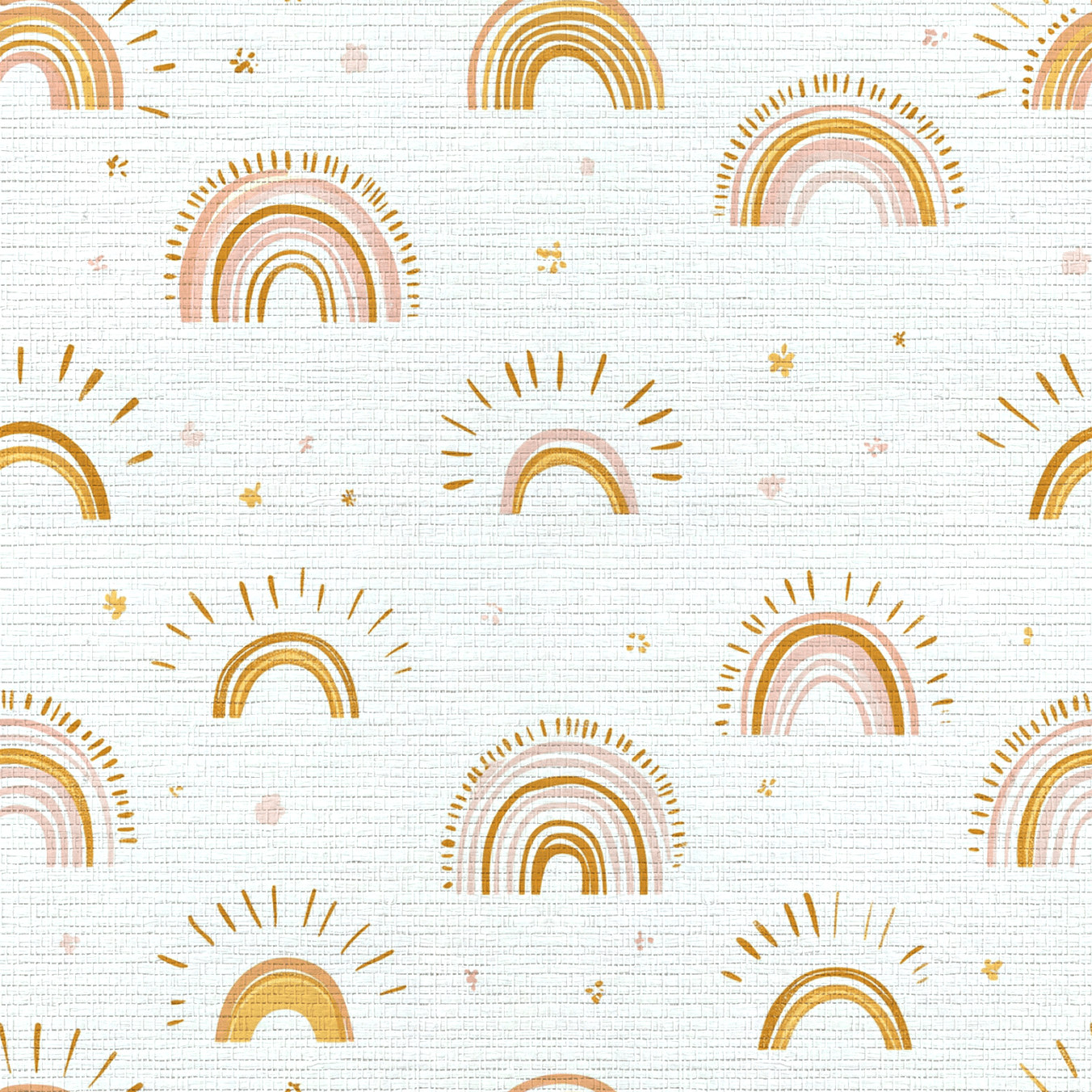 Rainbow Wishes Faux Grasscloth Wallpaper - Lemon Park