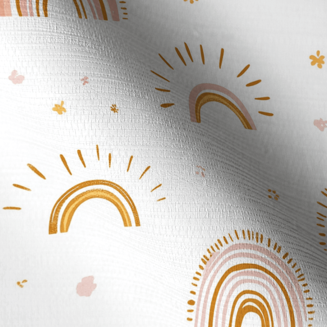 Rainbow Wishes Faux Grasscloth Wallpaper - Lemon Park