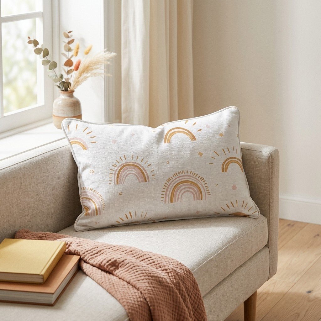 Rainbow Wishes Throw Pillow - Lemon Park