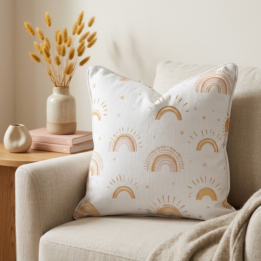 Rainbow Wishes Throw Pillow - Lemon Park