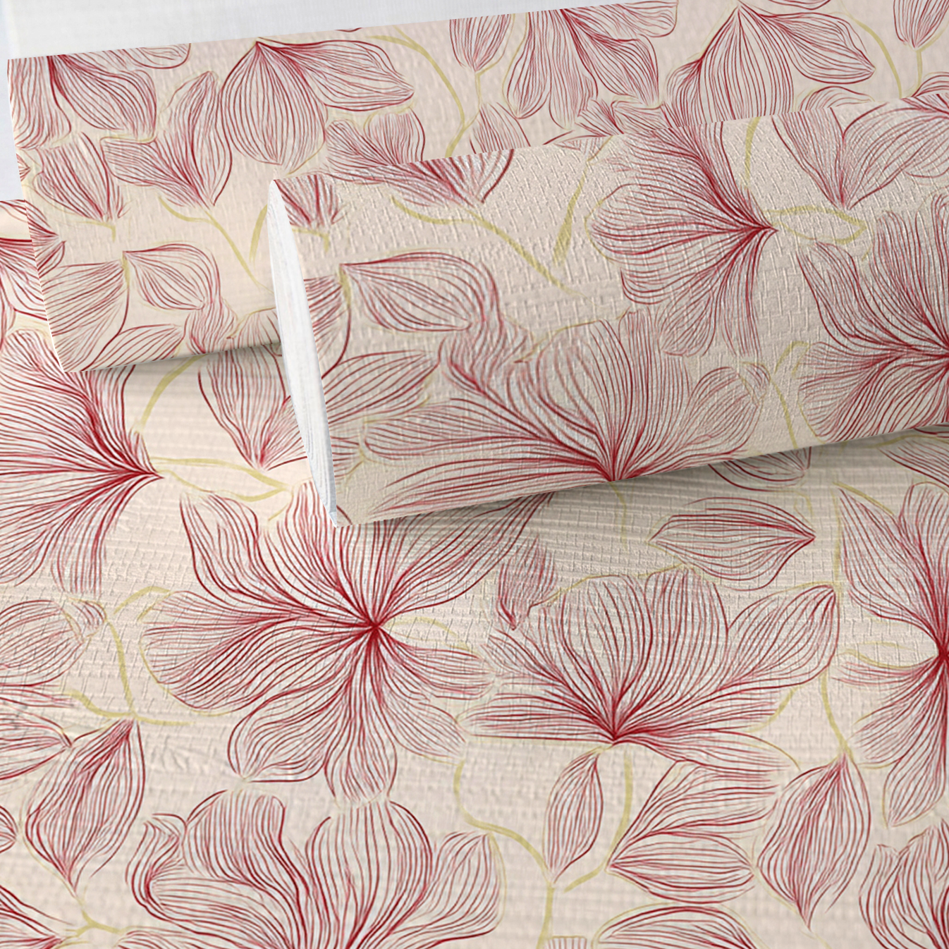 Raspberry Mist Faux Grasscloth Wallpaper