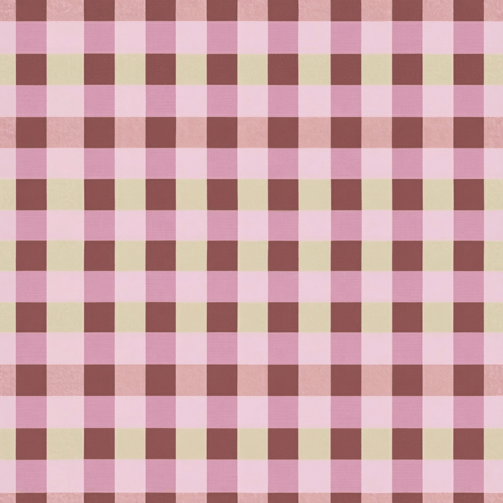 Raspberry Social Gingham Wallpaper - Lemon Park