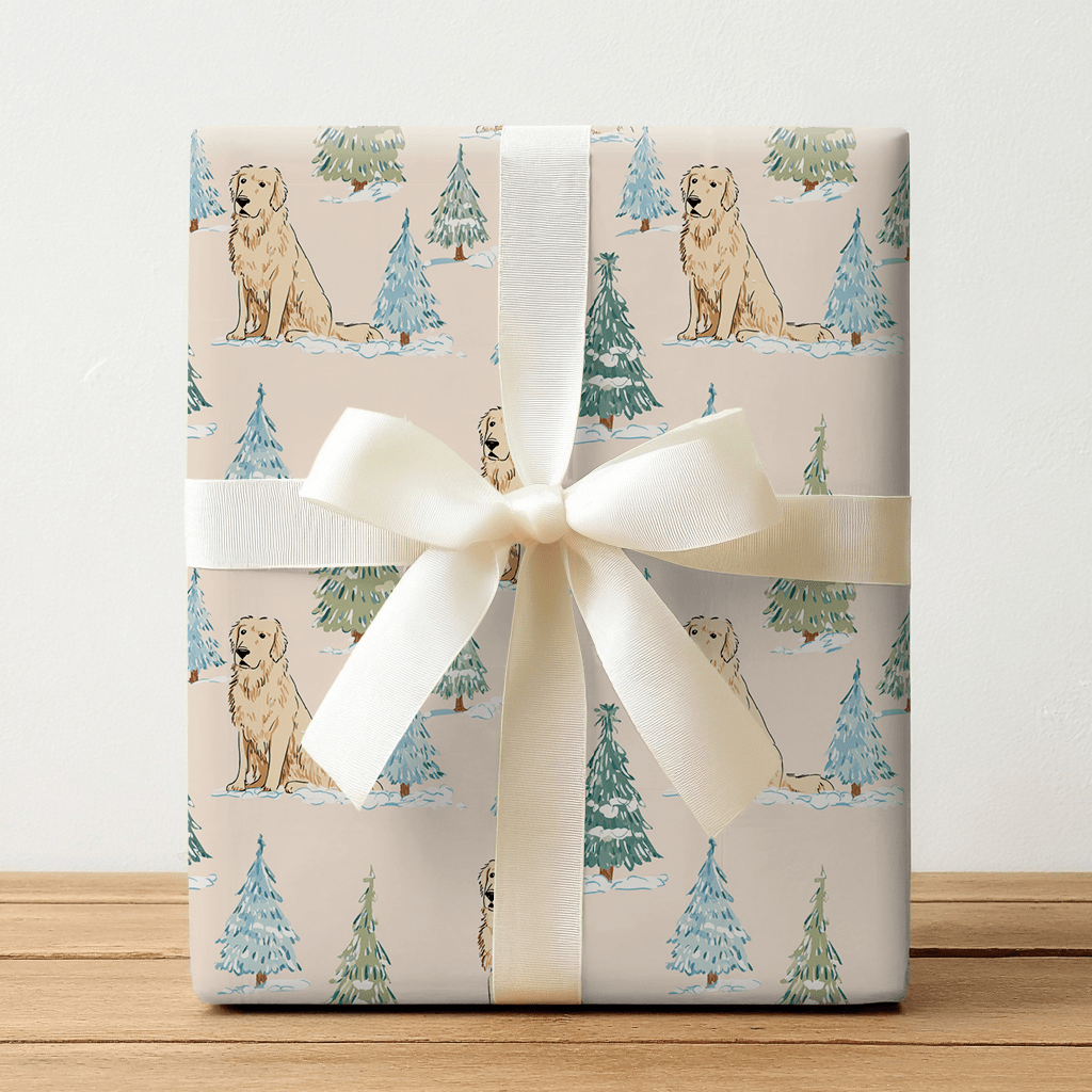 Retriever’s Christmas Tree - Wrapping Paper - Lemon Park