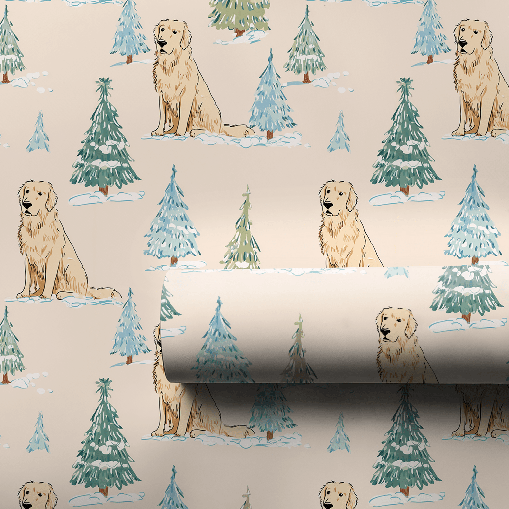 Retriever’s Christmas Tree - Wrapping Paper - Lemon Park