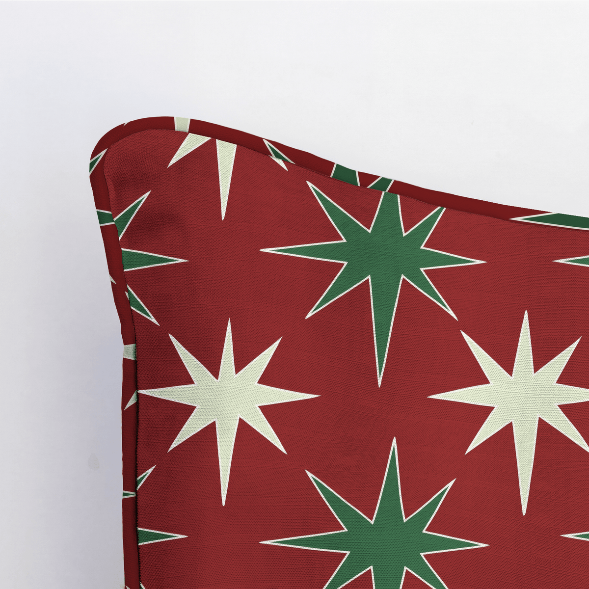 Retro Christmas Starbursts Throw Pillow - Lemon Park