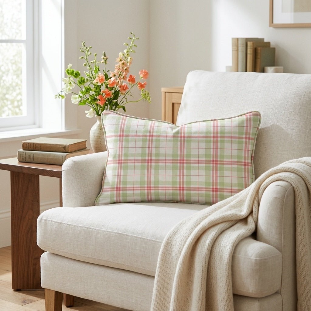 Rhubarb & Mint Throw Pillow - Lemon Park