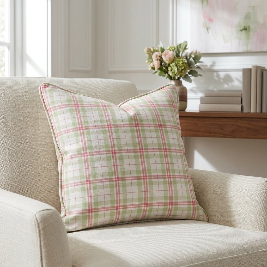 Rhubarb & Mint Throw Pillow - Lemon Park