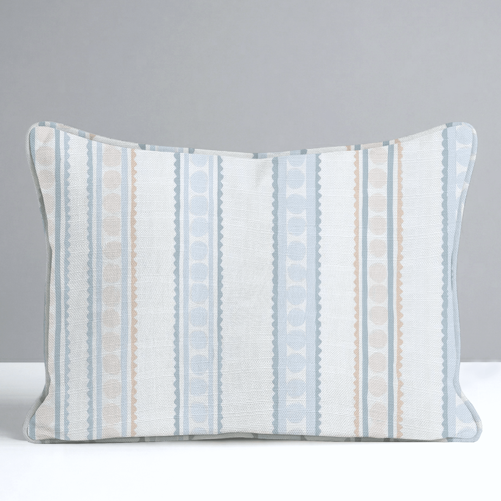 Ribbon Rows Throw Pillow - Lemon Park