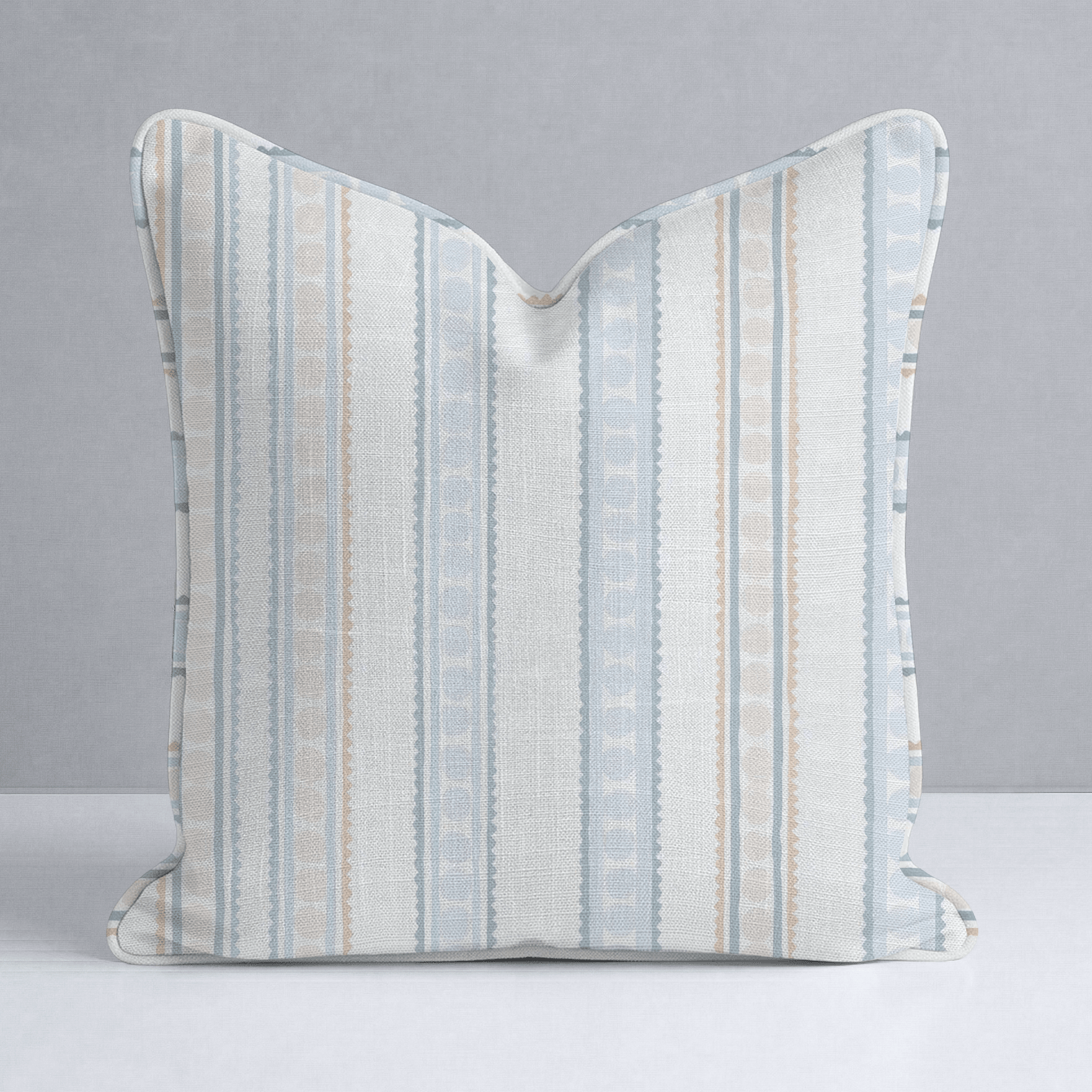 Ribbon Rows Throw Pillow - Lemon Park