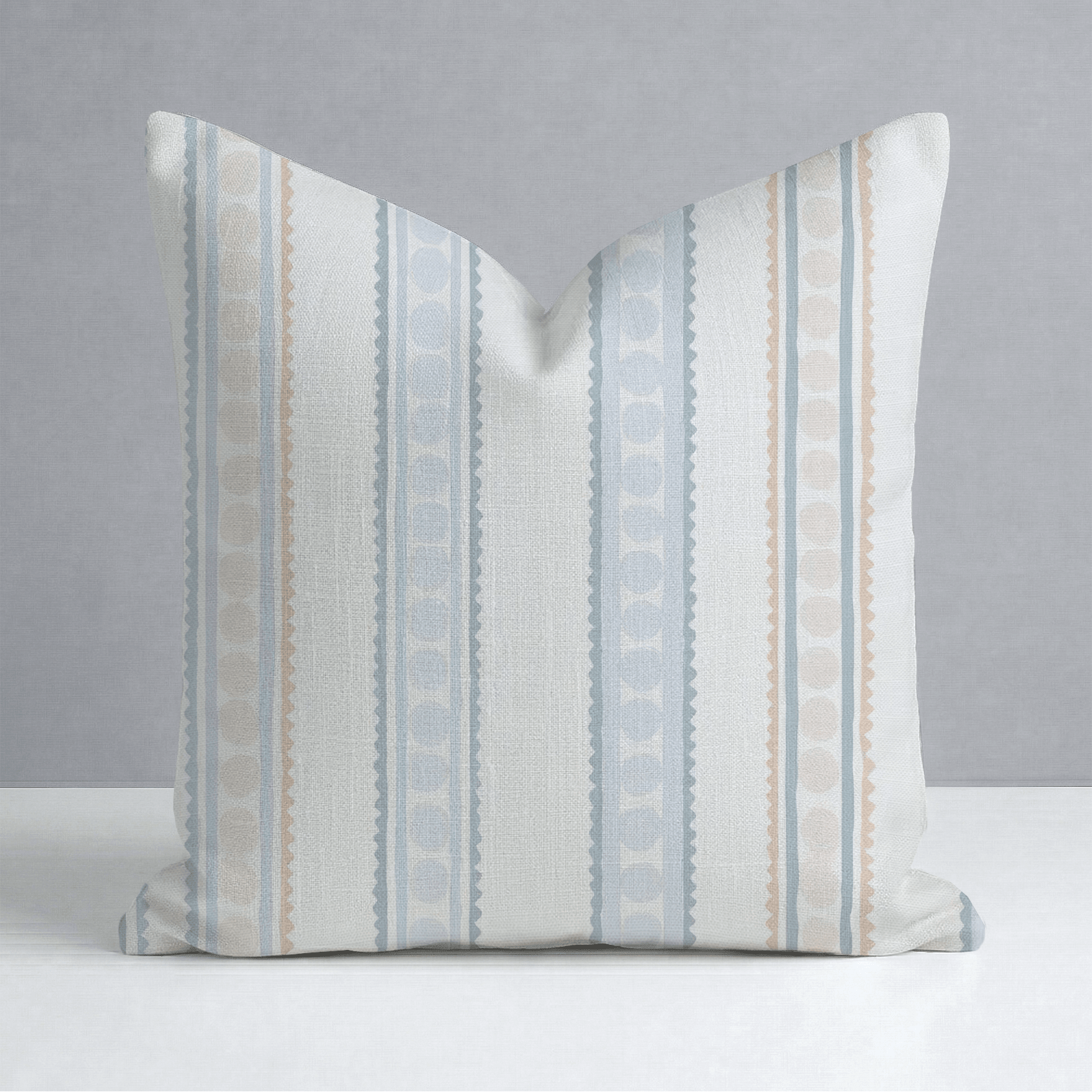 Ribbon Rows Throw Pillow - Lemon Park