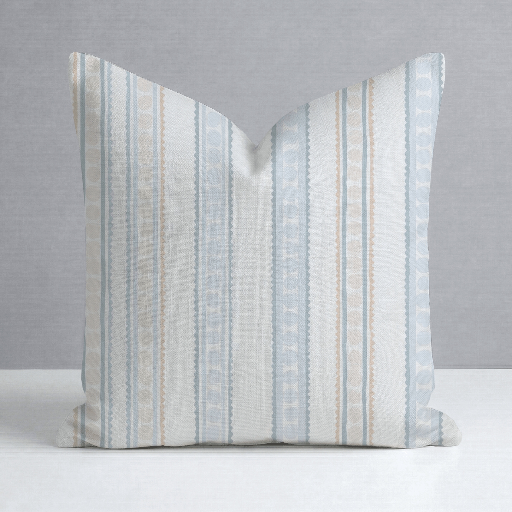 Ribbon Rows Throw Pillow - Lemon Park