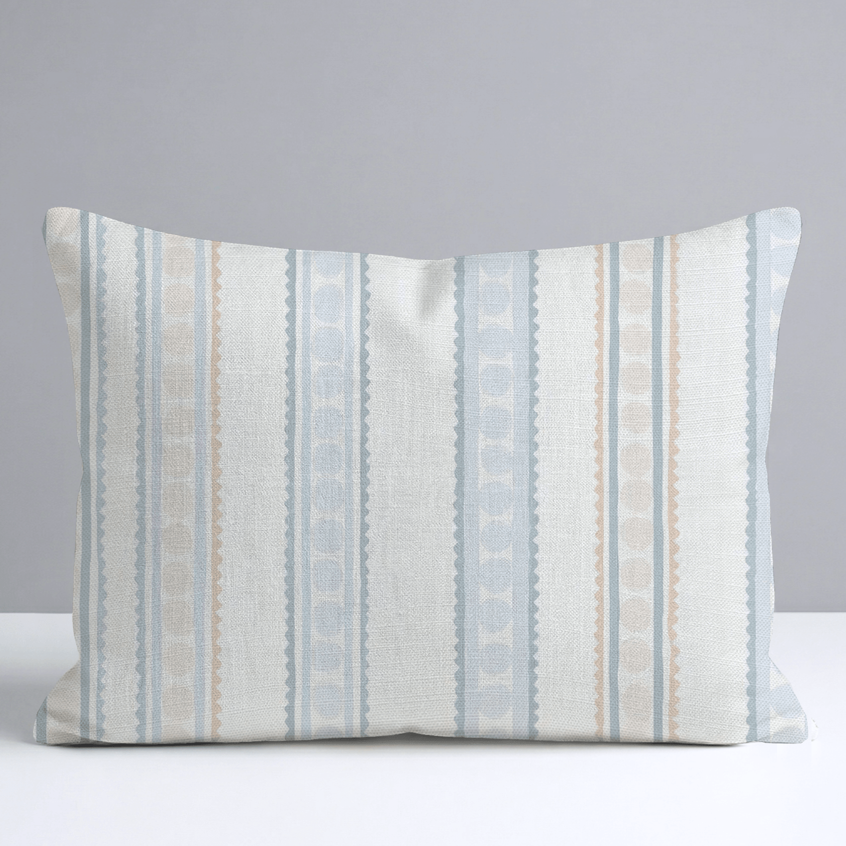Ribbon Rows Throw Pillow - Lemon Park