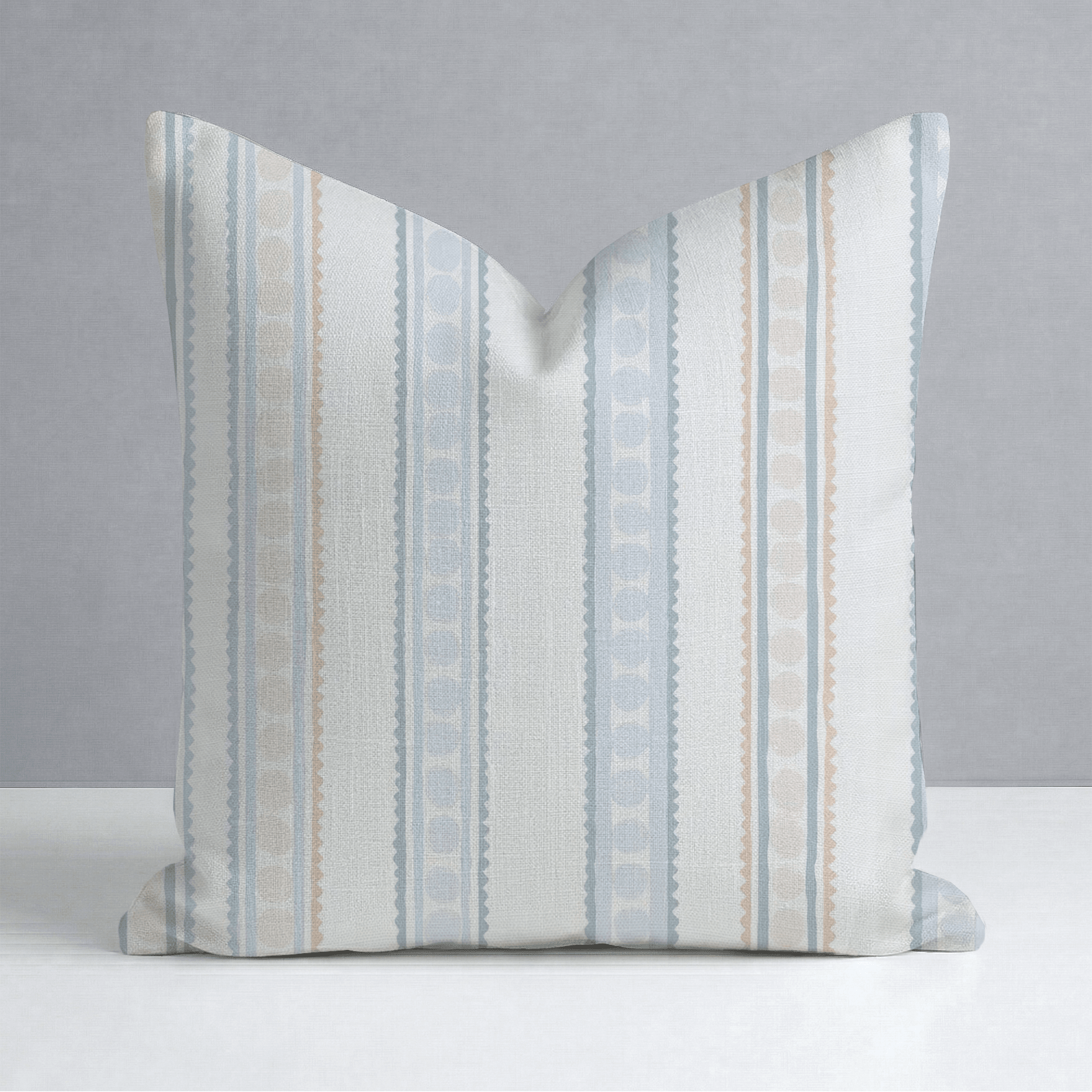 Ribbon Rows Throw Pillow - Lemon Park